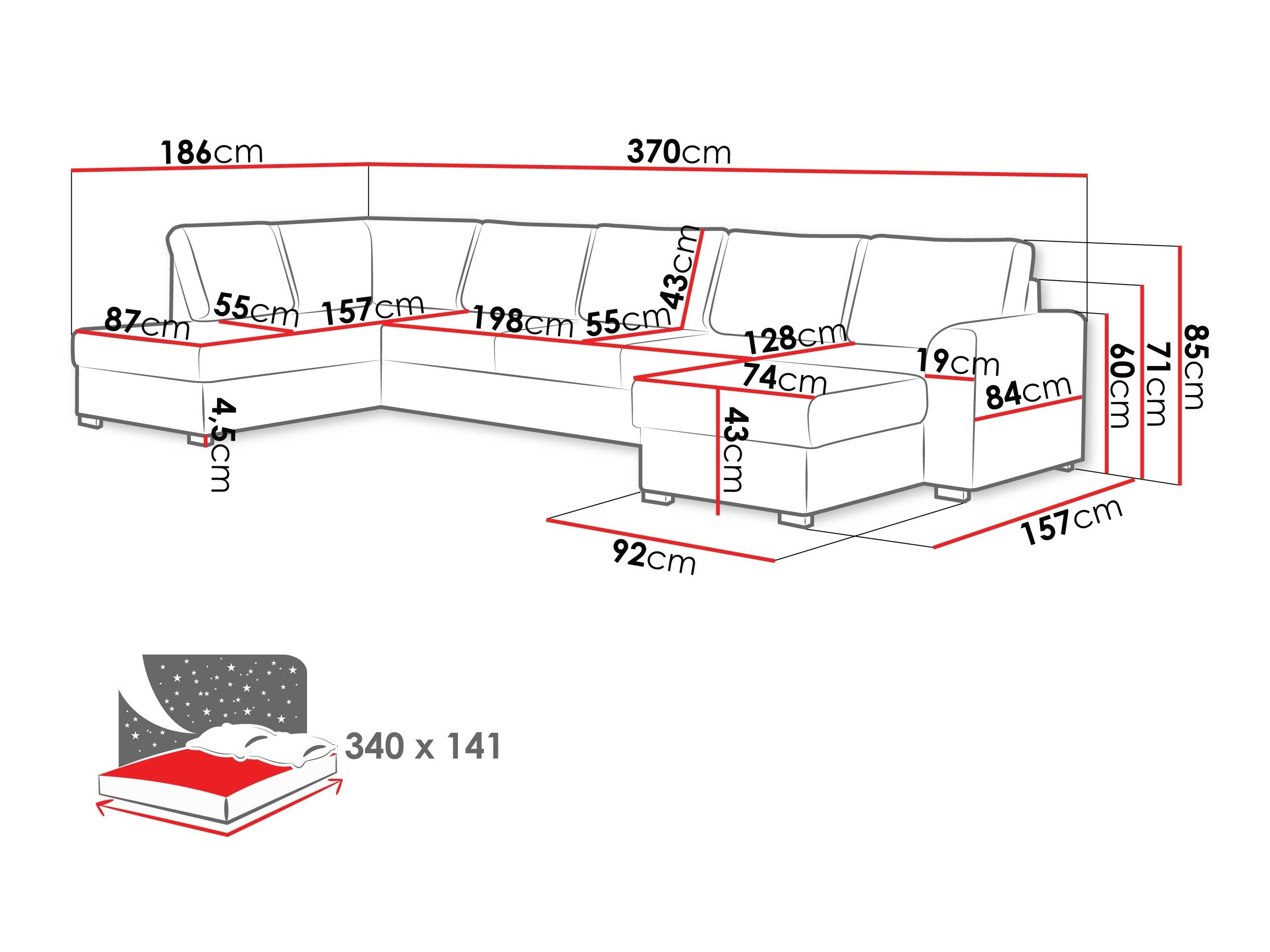 Hoekbank Comfivo Flumen III (Maya 03)