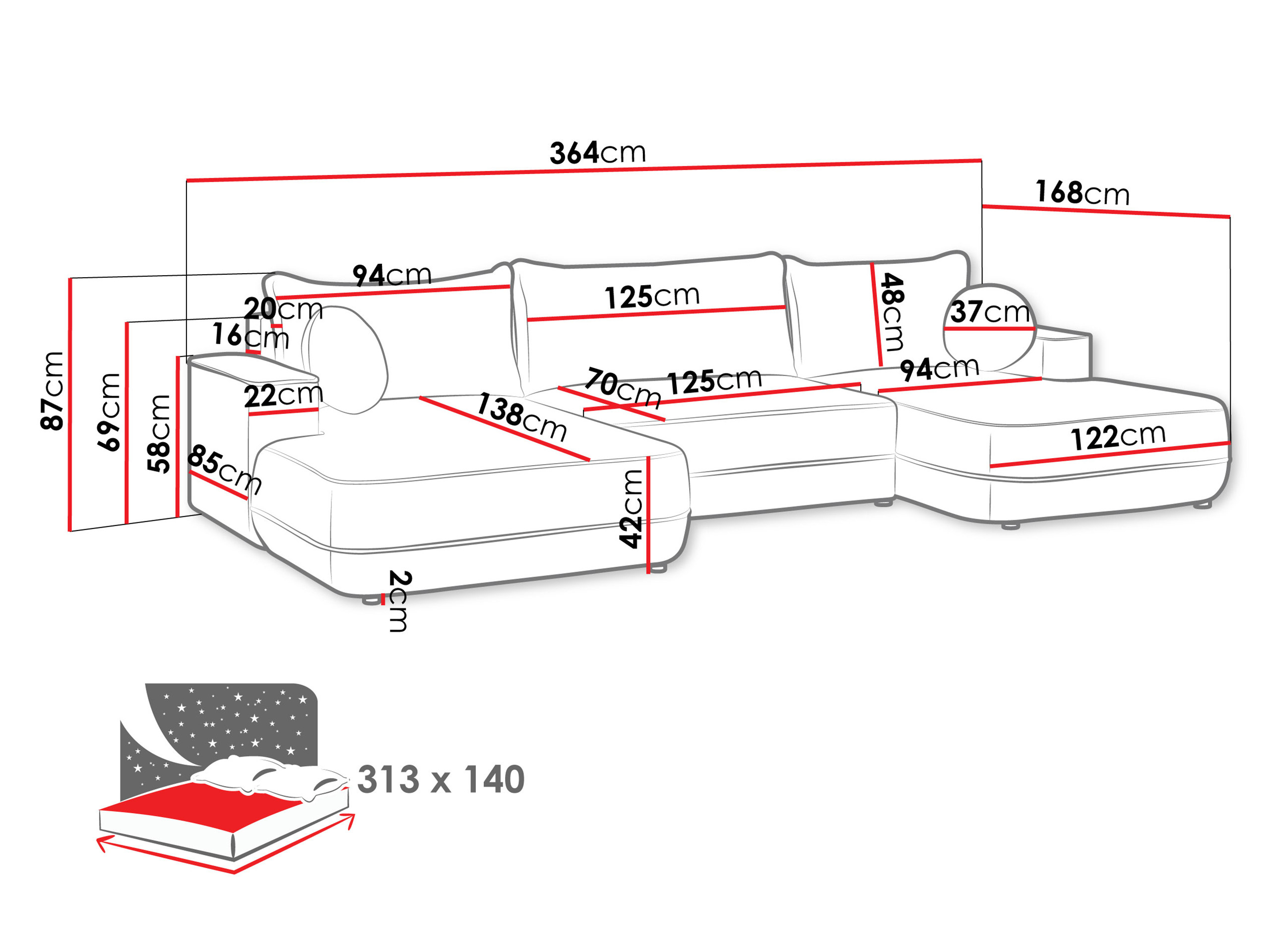 Hoekbank Magal (Velo 621)