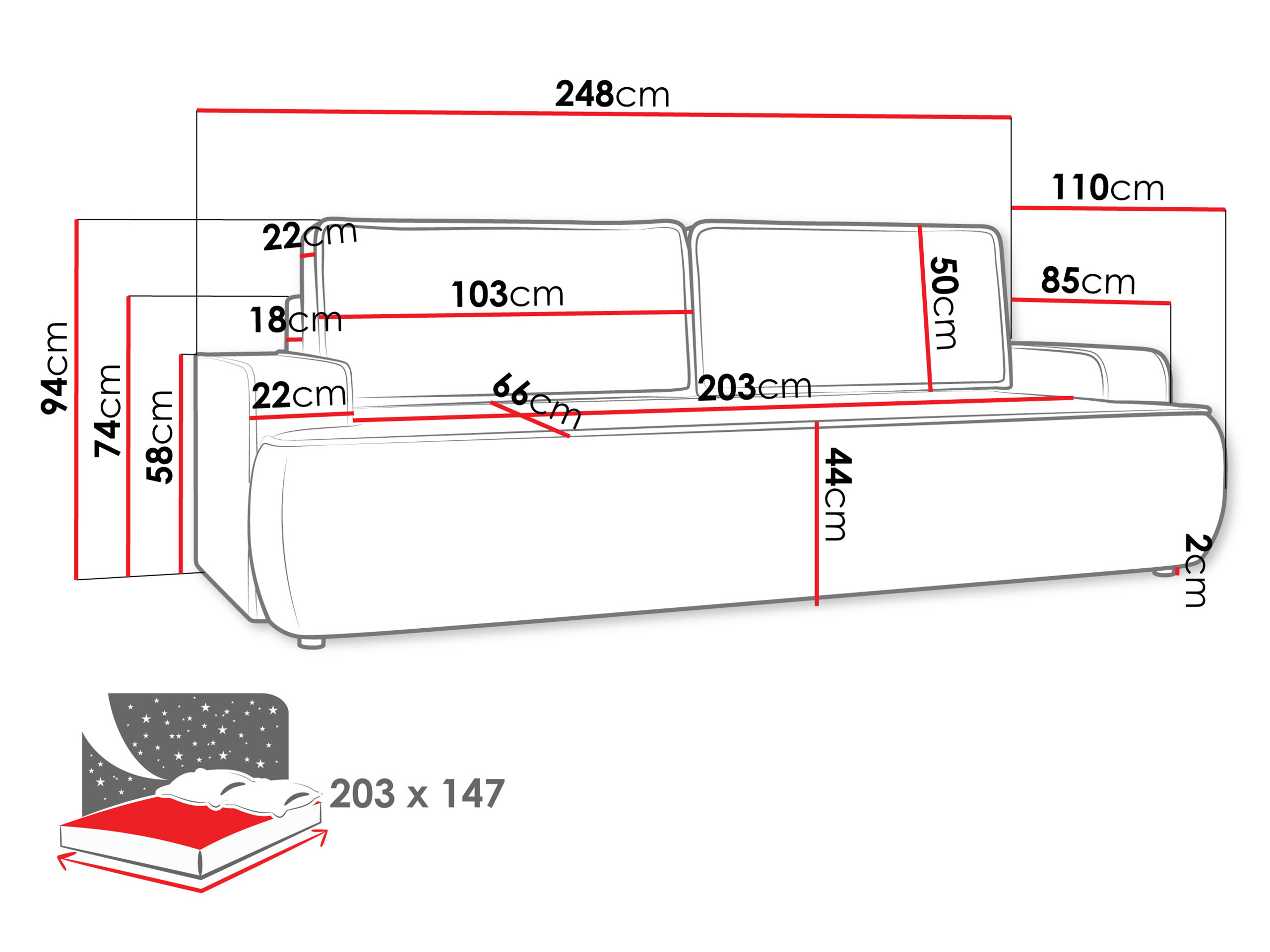 Slaapbank Bountiful 103 (Velo 623)