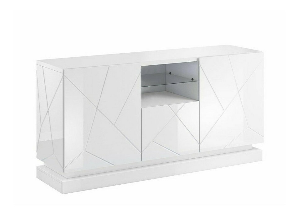 Dressoir Linar (Wit + Glanzend wit)