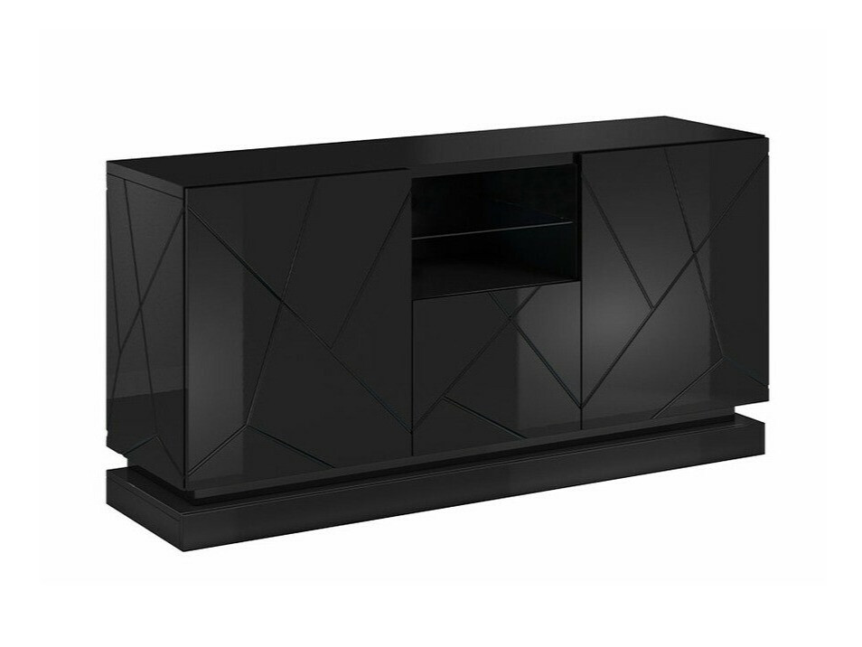 Dressoir Linar (Zwart + Glanzend zwart)