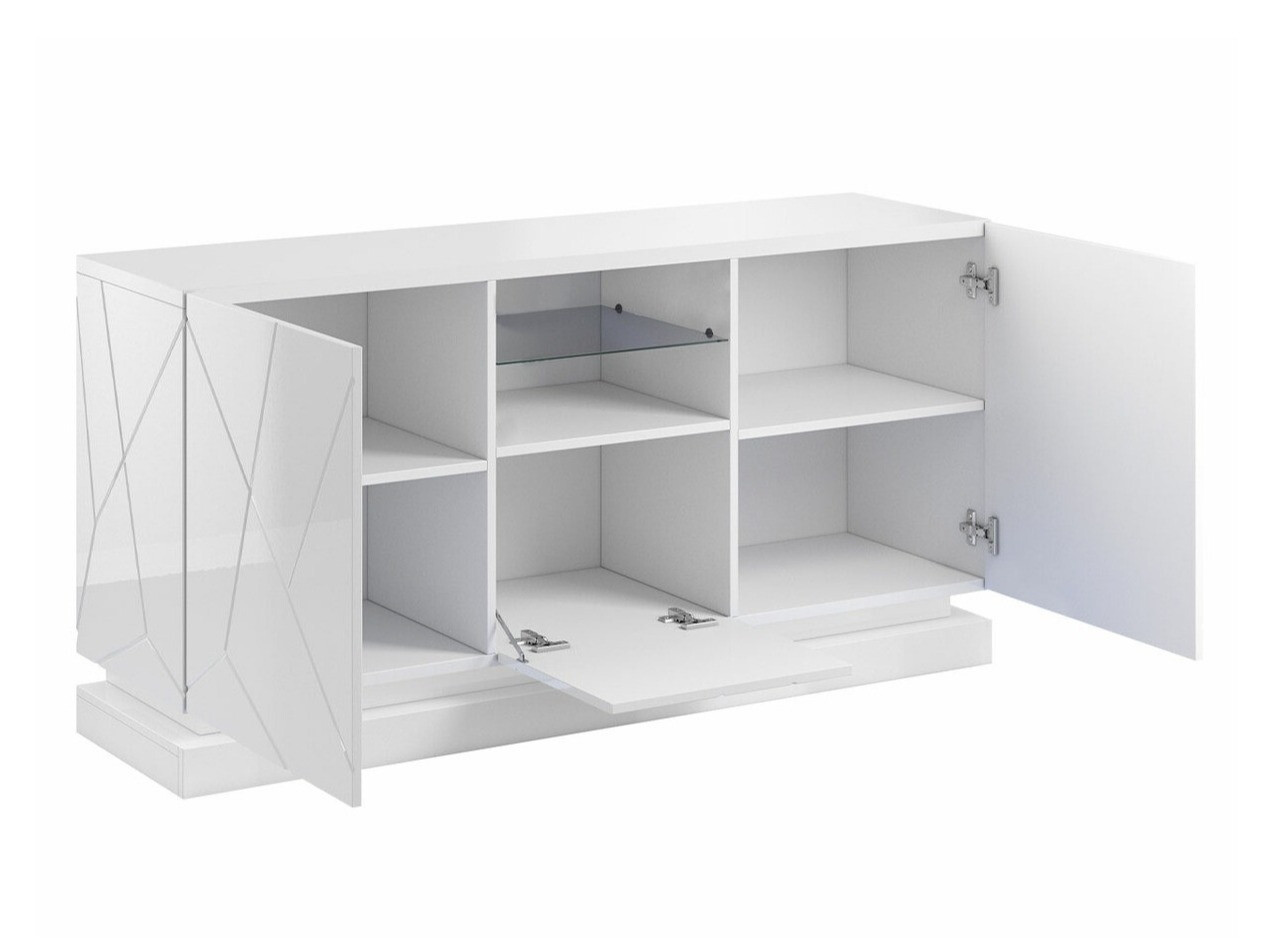 Dressoir Linar (Zwart + Glanzend zwart)