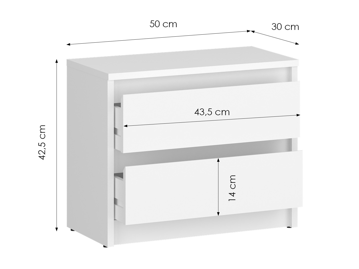 Nachtkastje Ontario 197 (Wit)