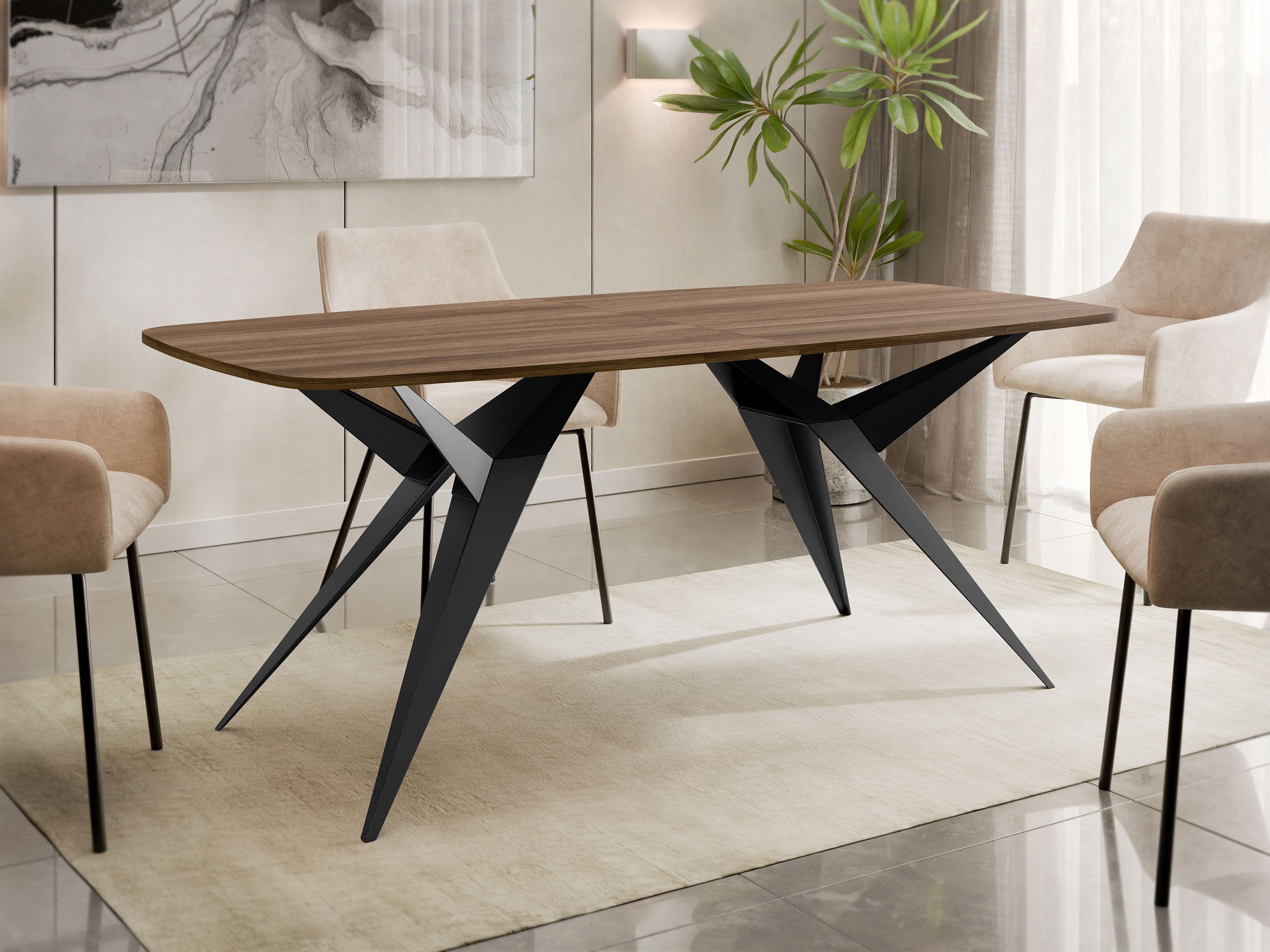 Tafel Oswego 152 (Notenhout)