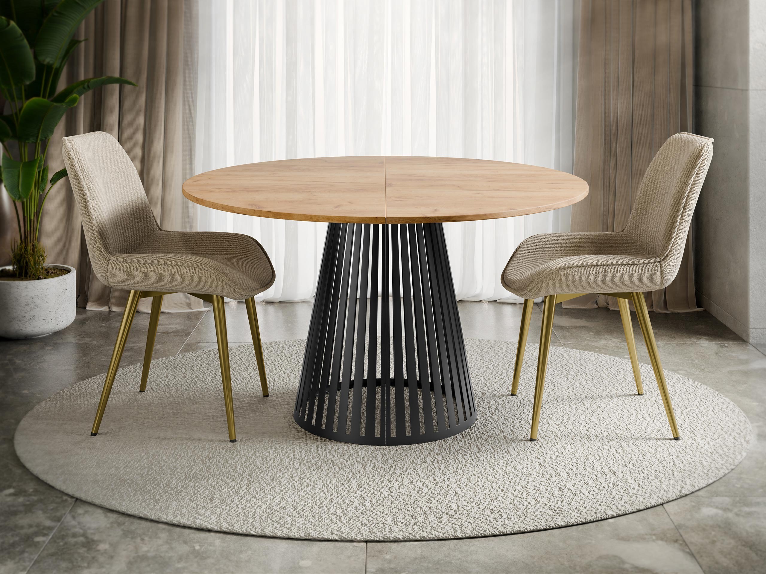 Tafel Oswego 154 (Ambachtelijke gouden eik)