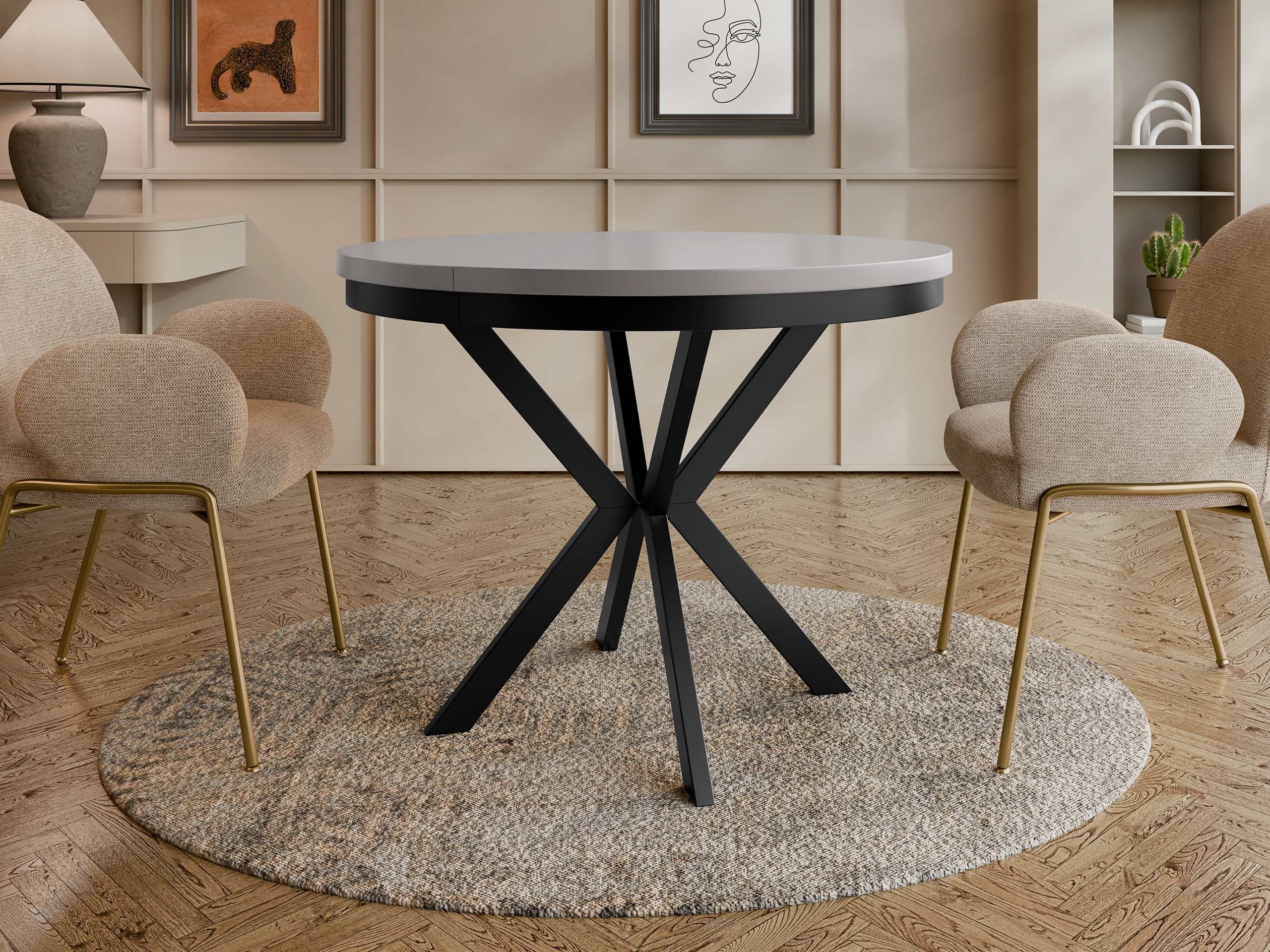 Tafel Oswego 155 (Grijs)