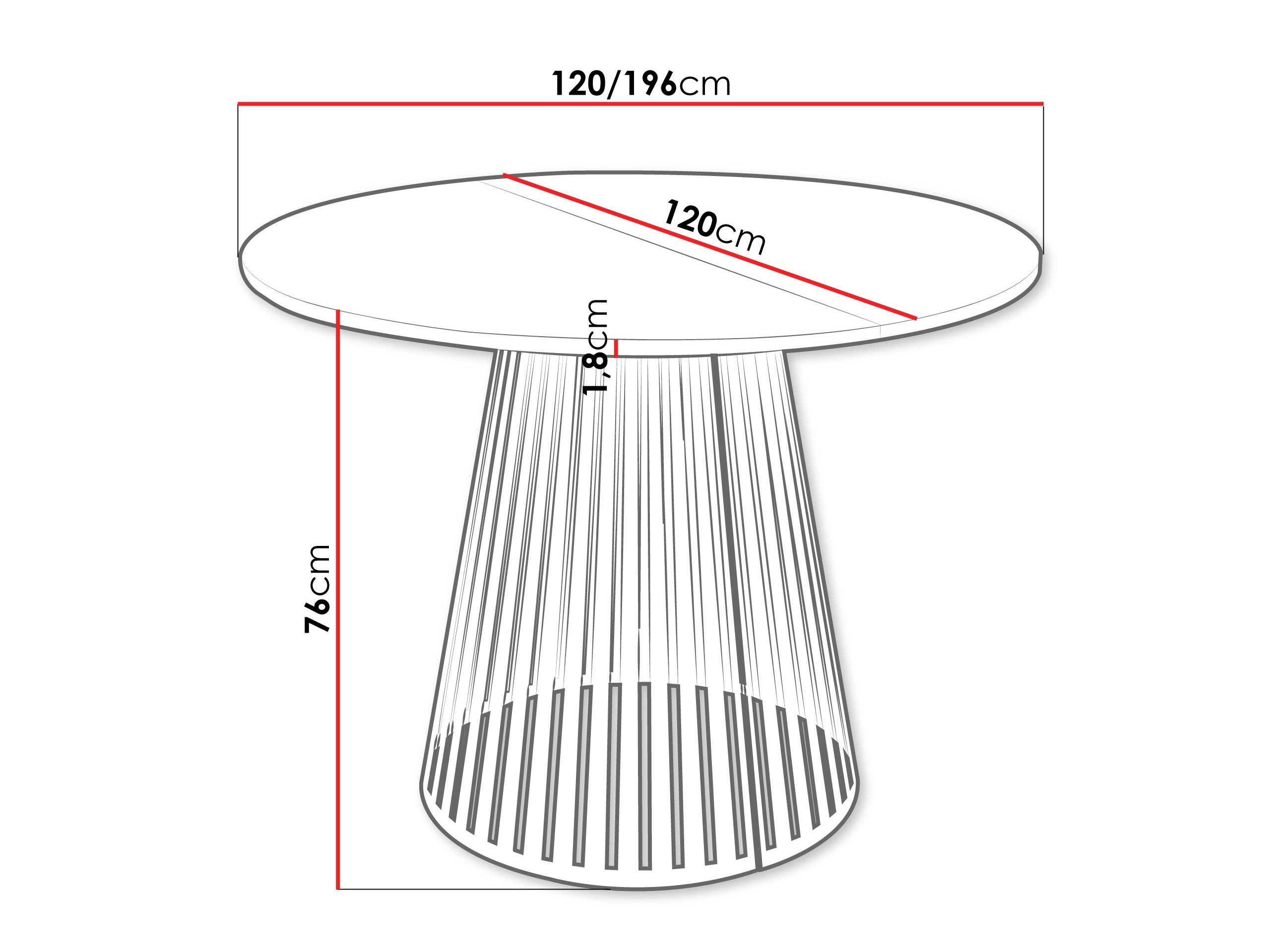 Tafel Prudentia II (Notenhout)