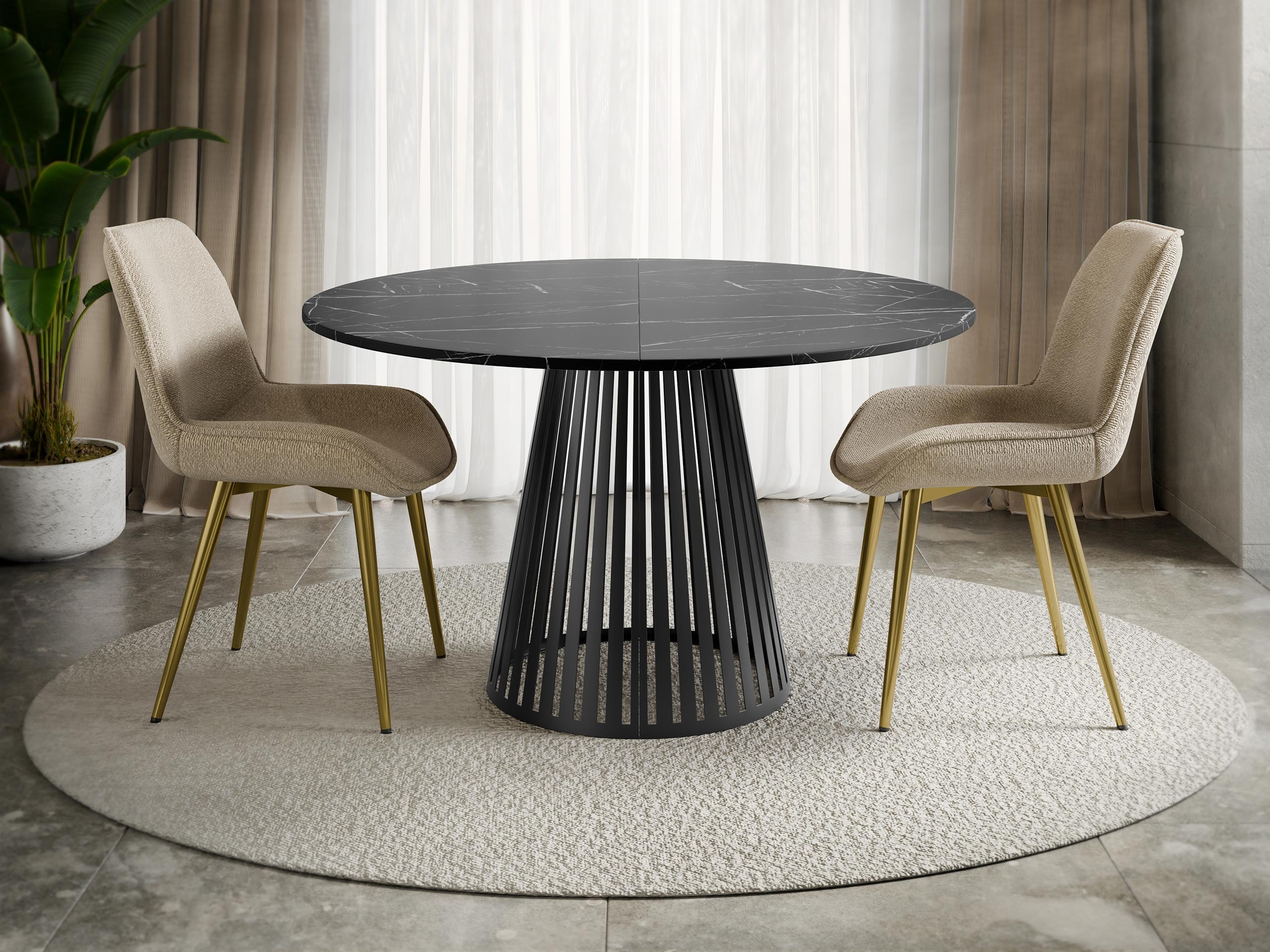 Tafel Prudentia II (Zwart marmer)