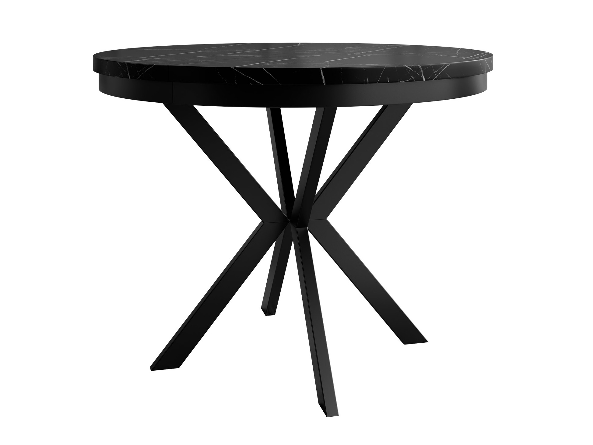 Tafel Oswego 156 (Zwart marmer)