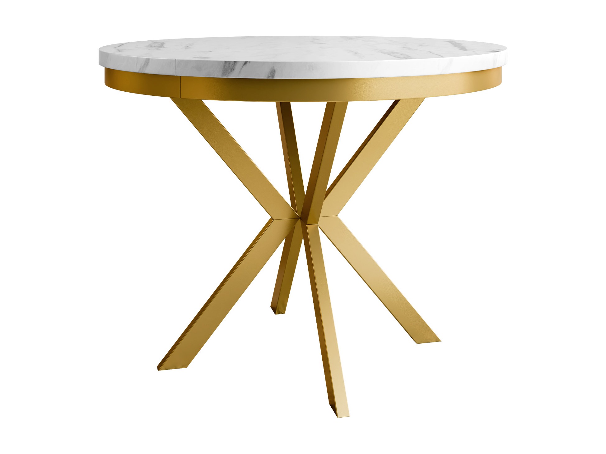 Tafel Oswego 157 (Wit marmer + Gouden)