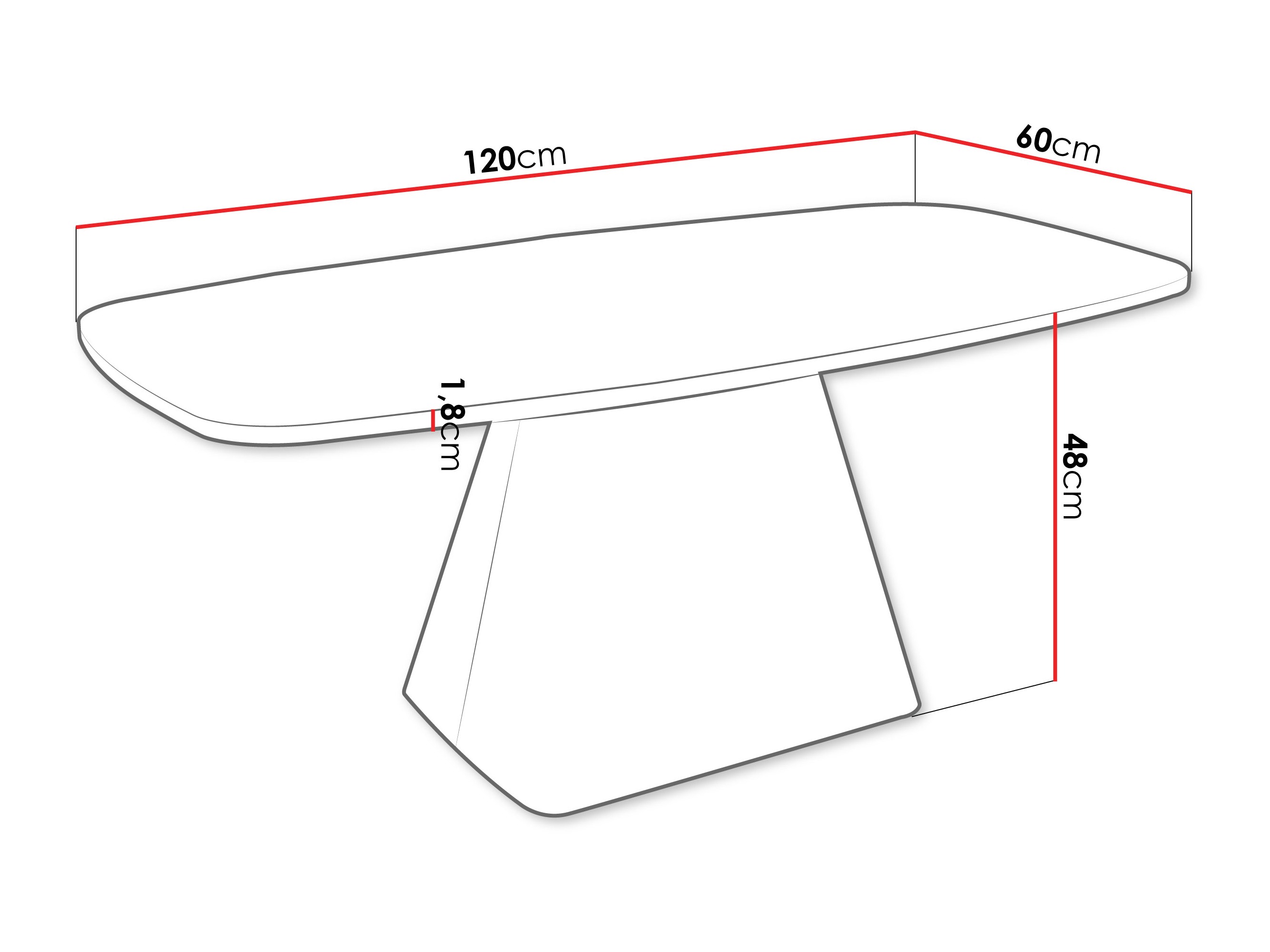 Salontafel Oswego 158 (Grijs)