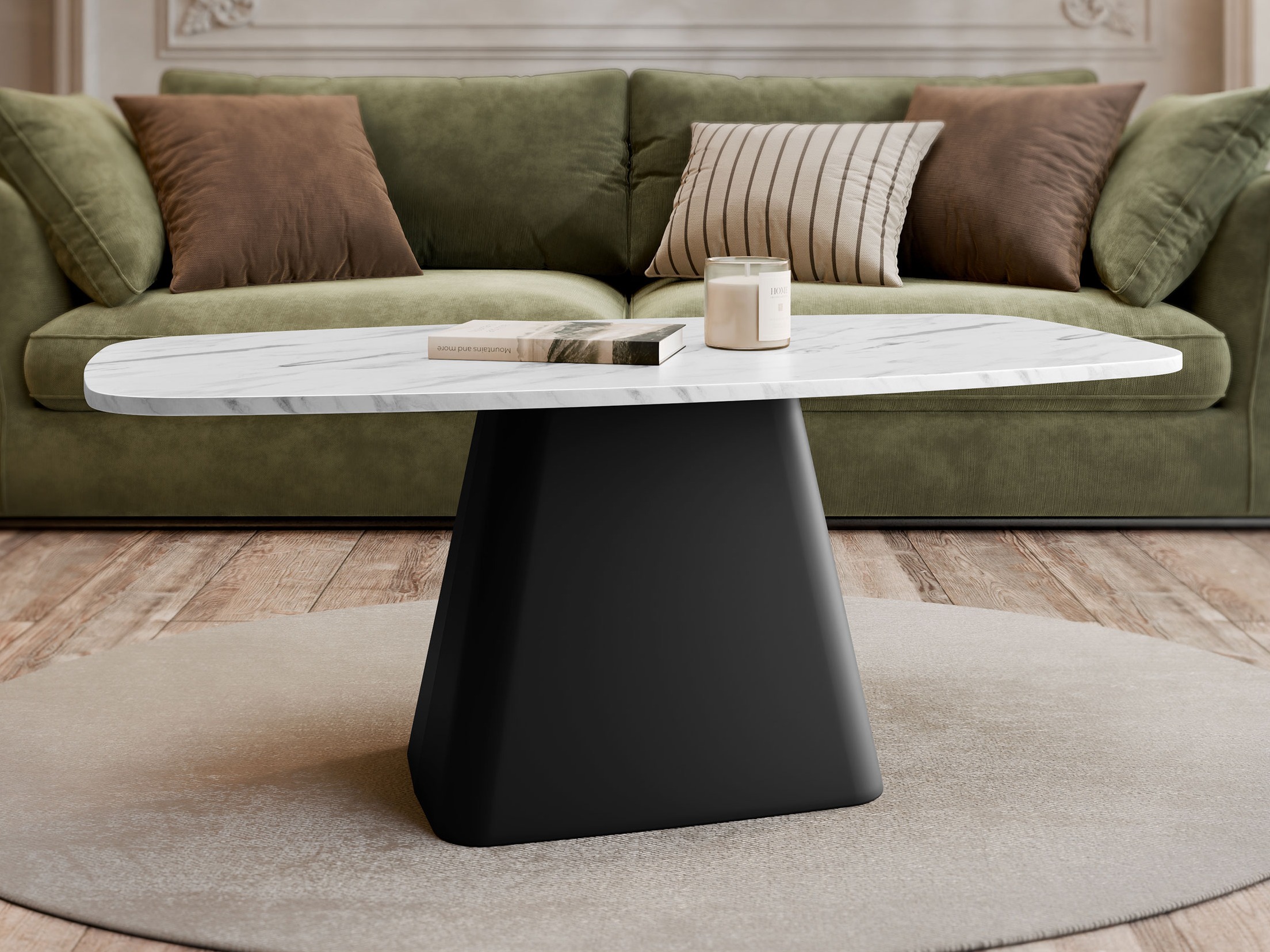 Salontafel Oswego 158 (Wit marmer)