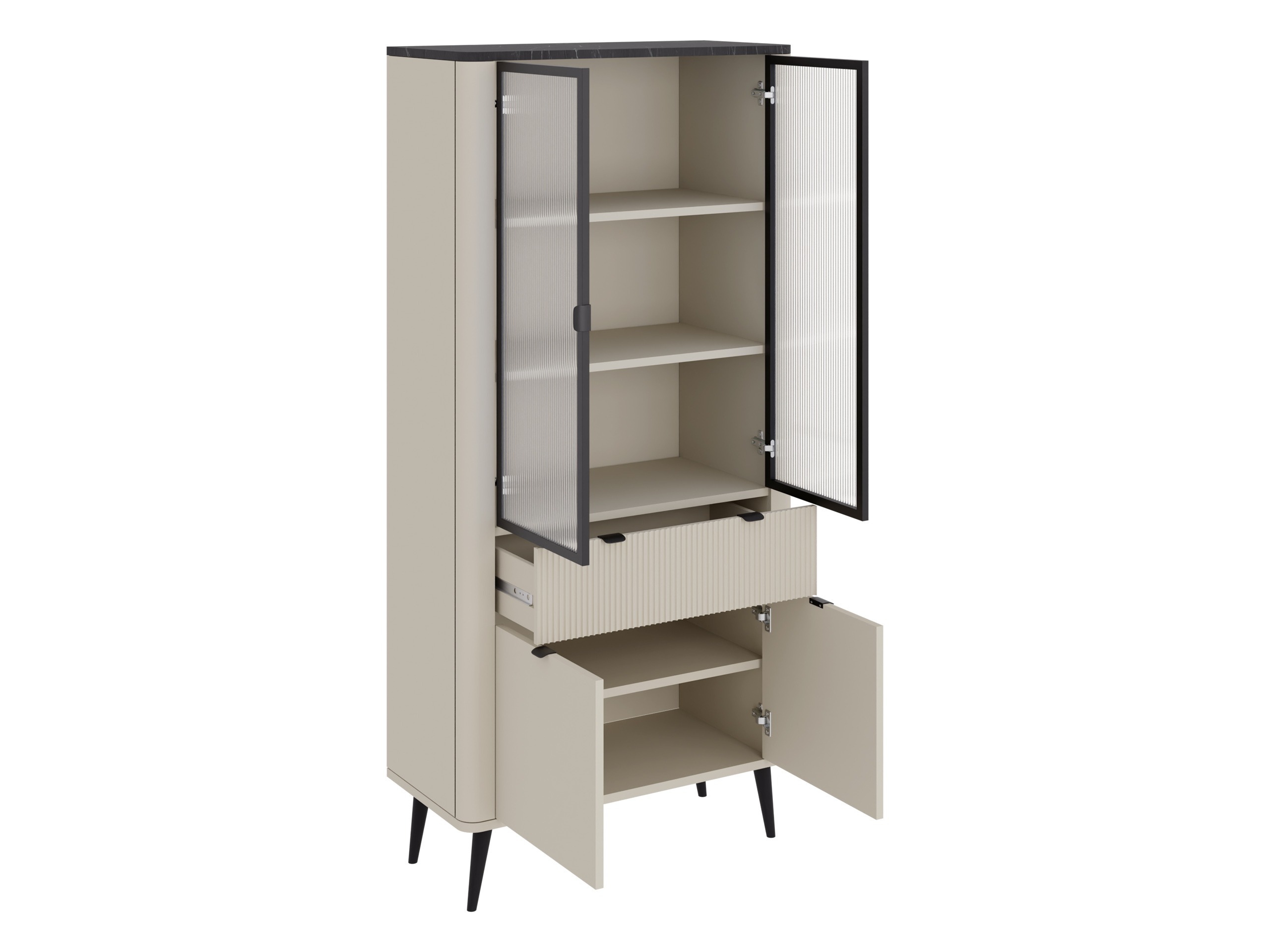 Woonkamerset Lufela 120 (Kasjmier + Notenhout)