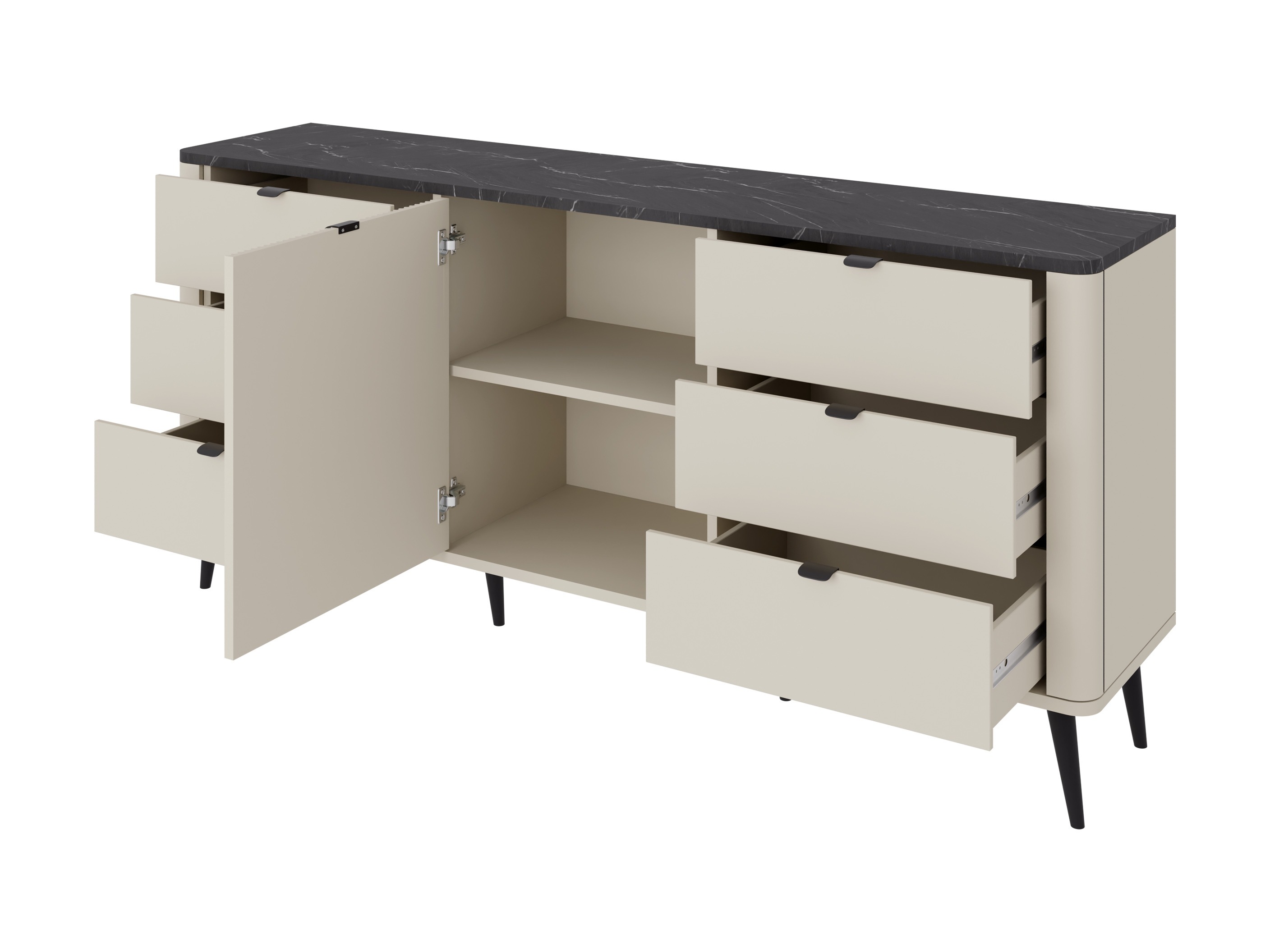 Woonkamerset Lufela 122 (Kasjmier + Grijs marmer)