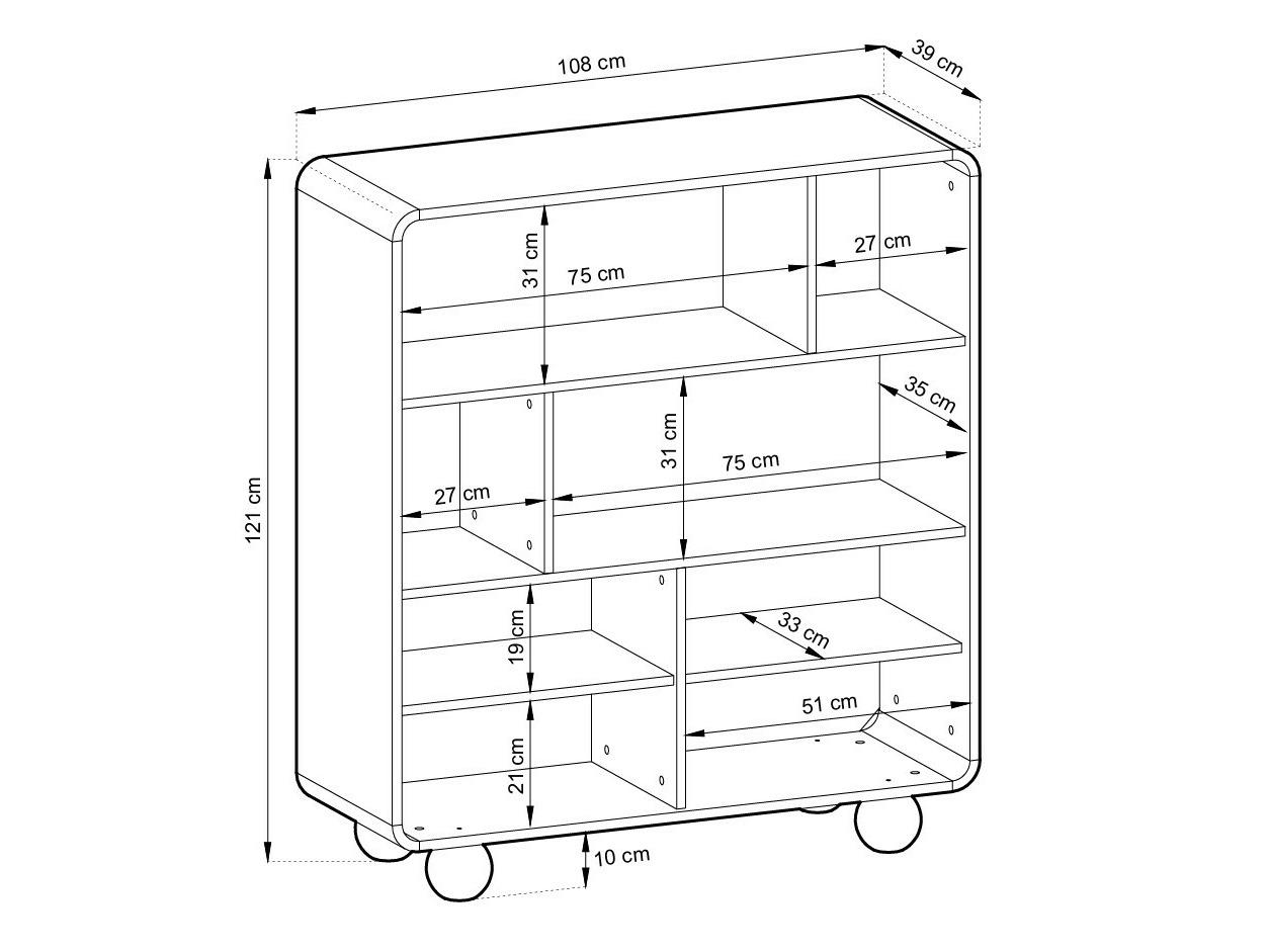 Boekenkast Vendori 104