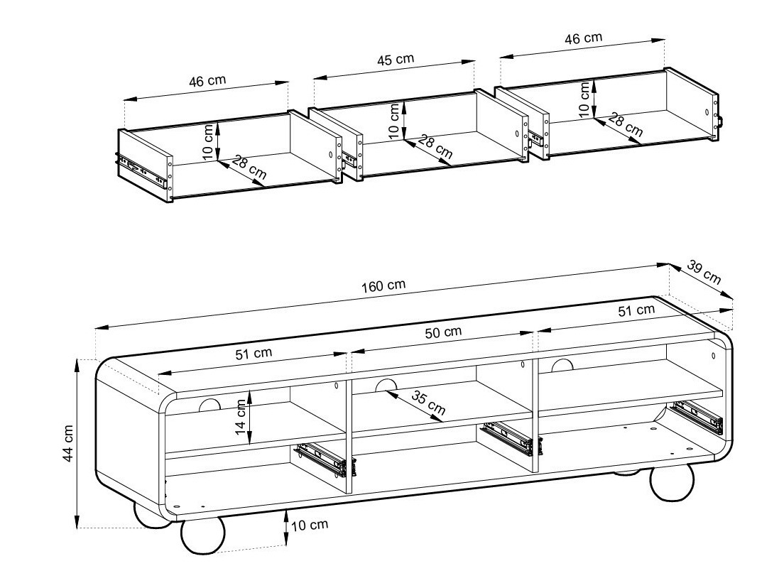 TV-meubel Vendori 100