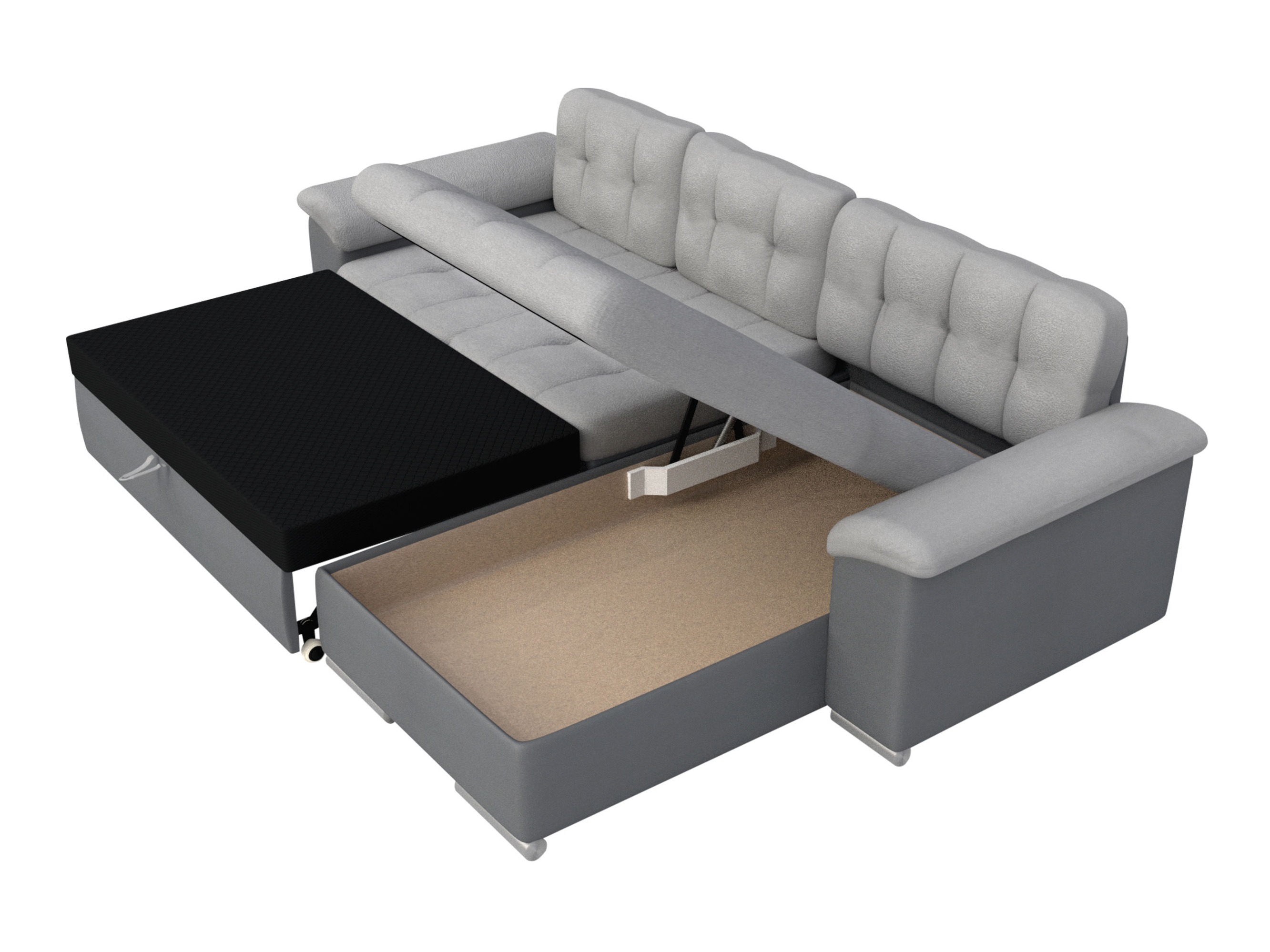 Hoekbank Comfivo Mica II (Piano 21 + Mokka 03)