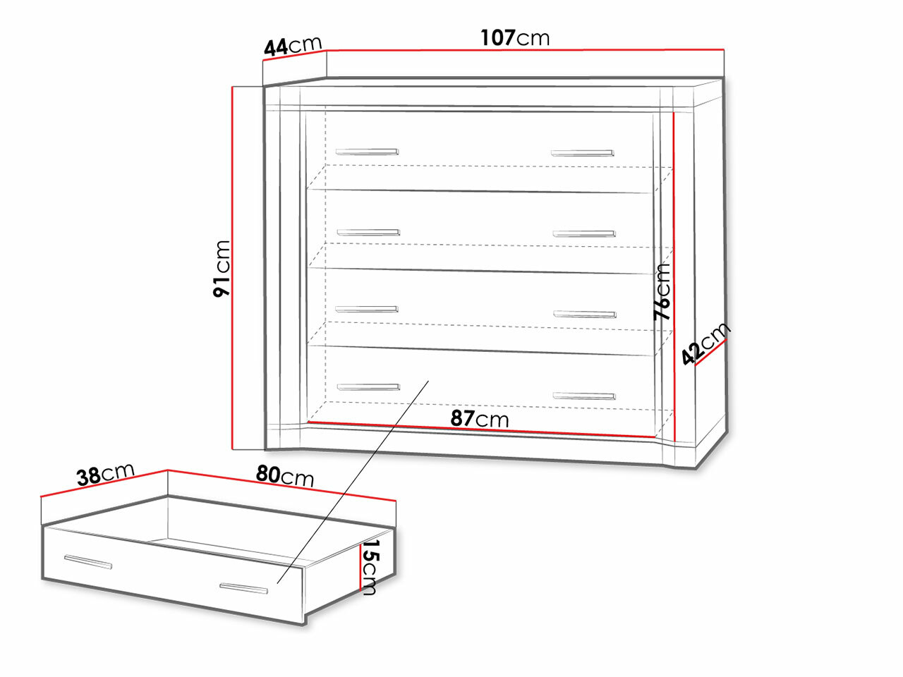 Ladekast Lorelie 101 (Sonoma eik)