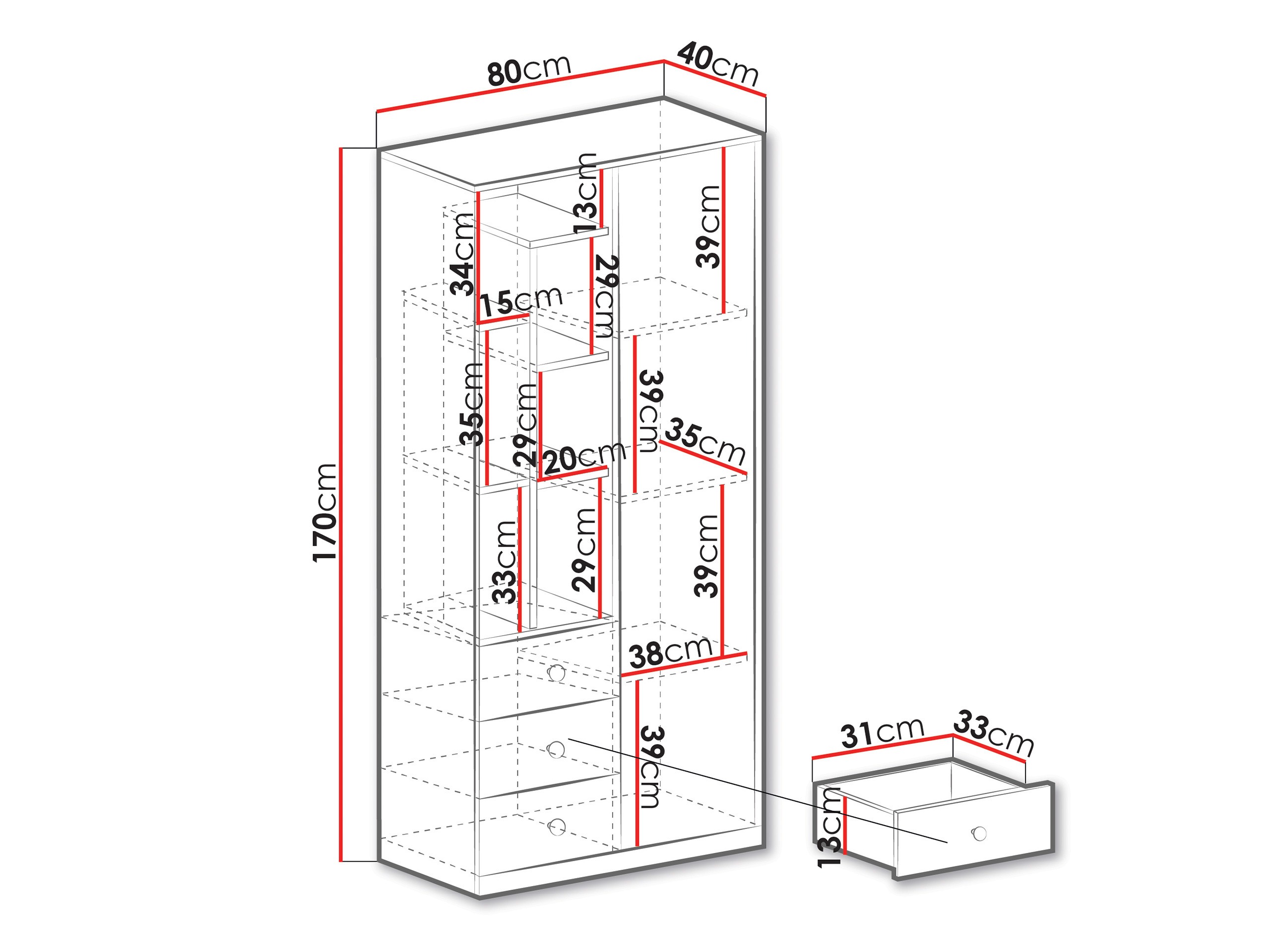 Boekenkast Tesmonu 106