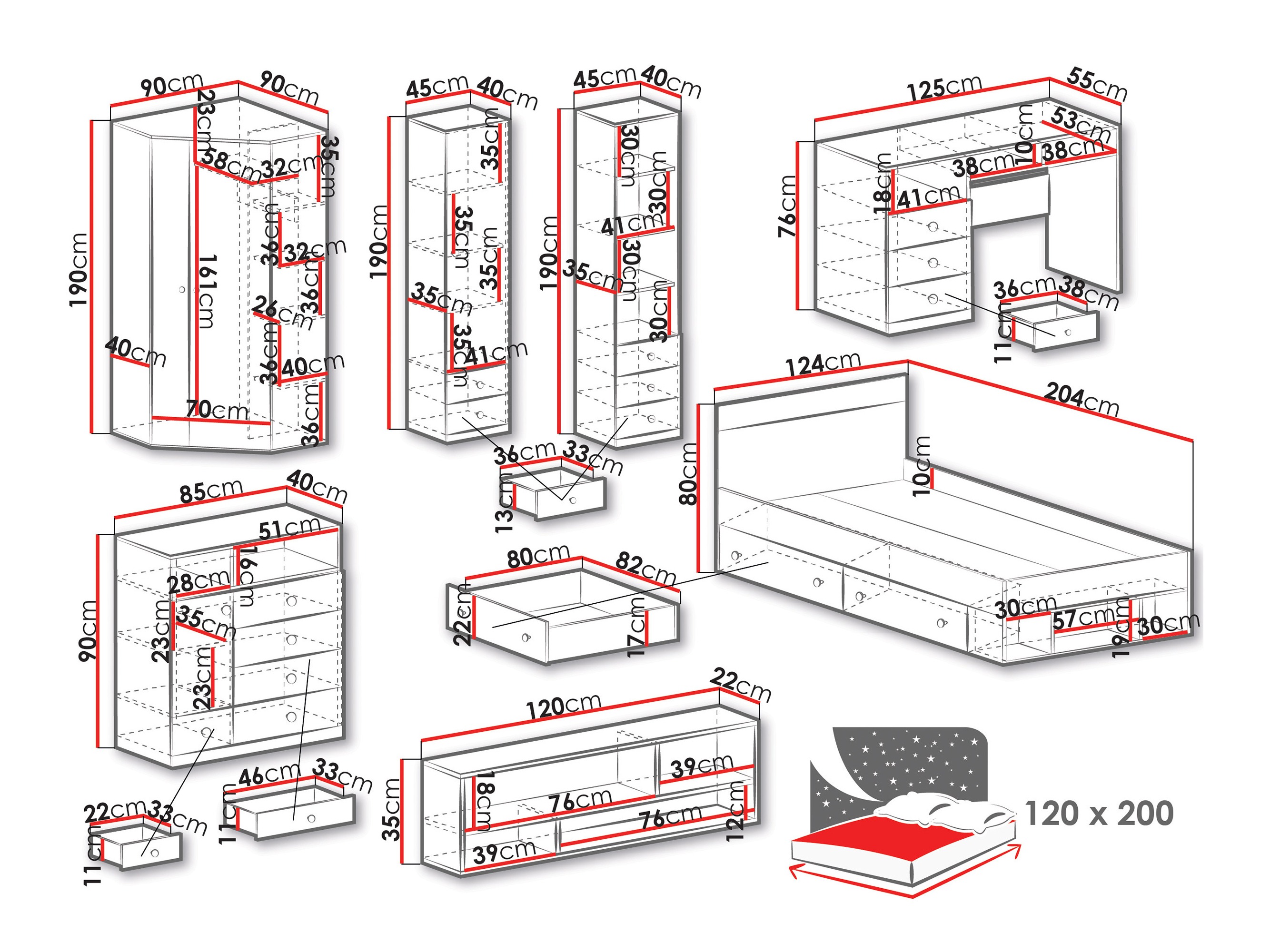 Meubelset Tesmonu 119