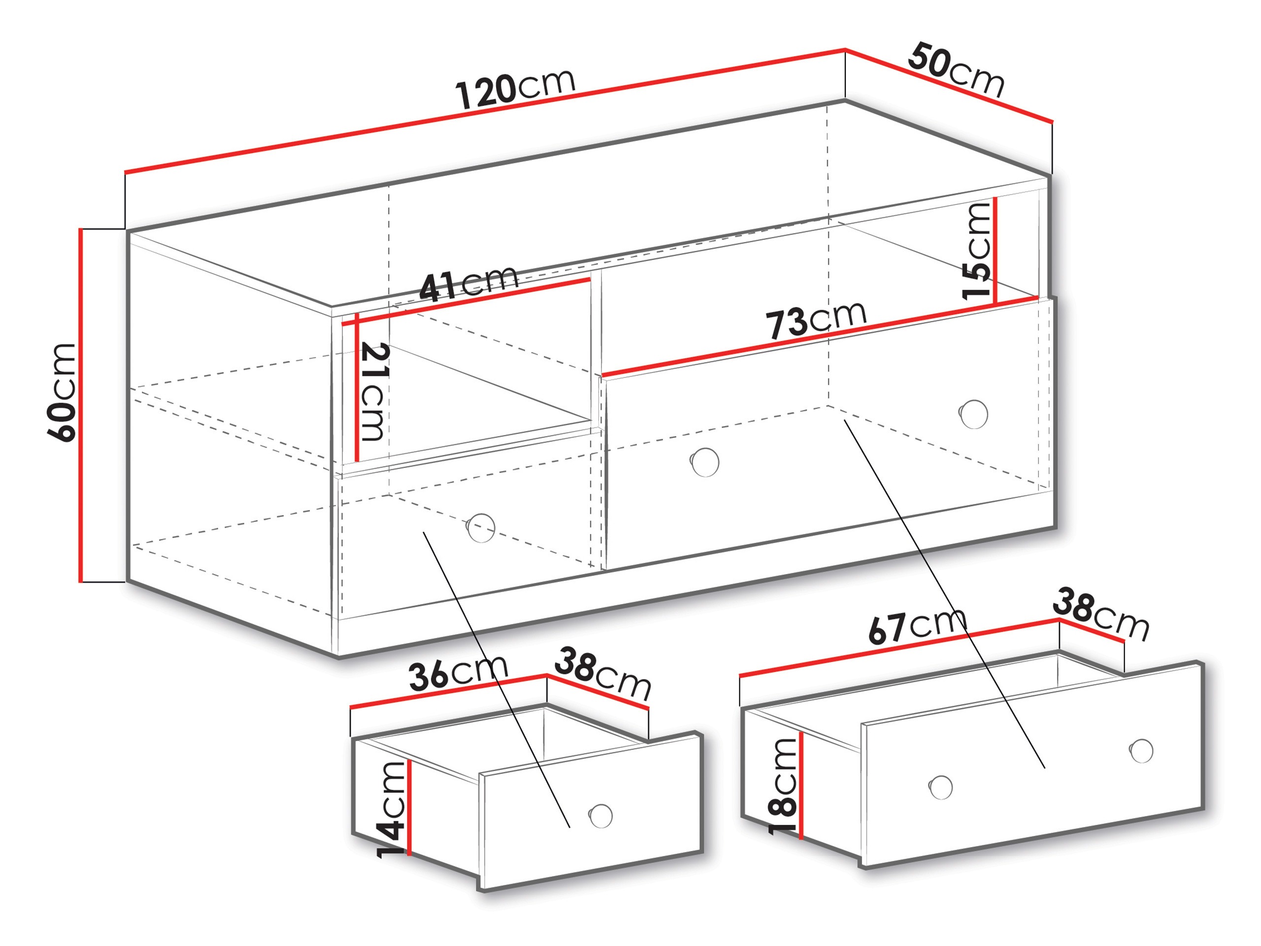 TV-meubel Tesmonu 110