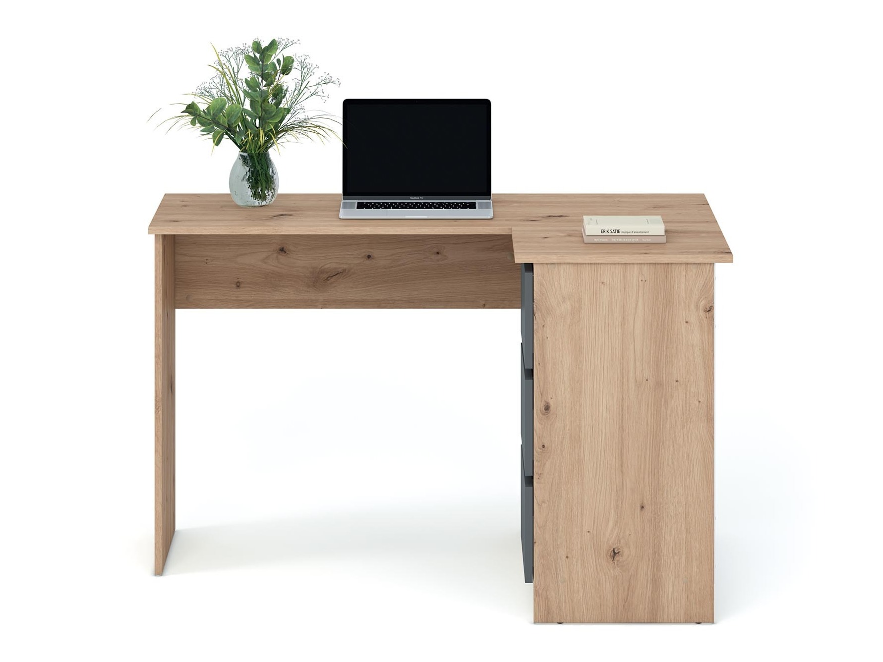 Hoekbureau Houston 1950 (Grafiet + Artisan eiken)