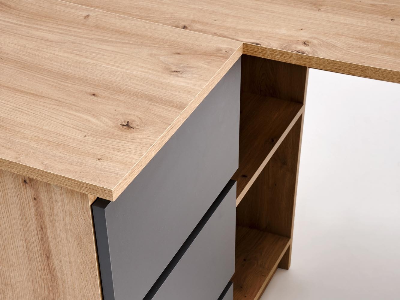 Hoekbureau Houston 1950 (Grafiet + Artisan eiken)