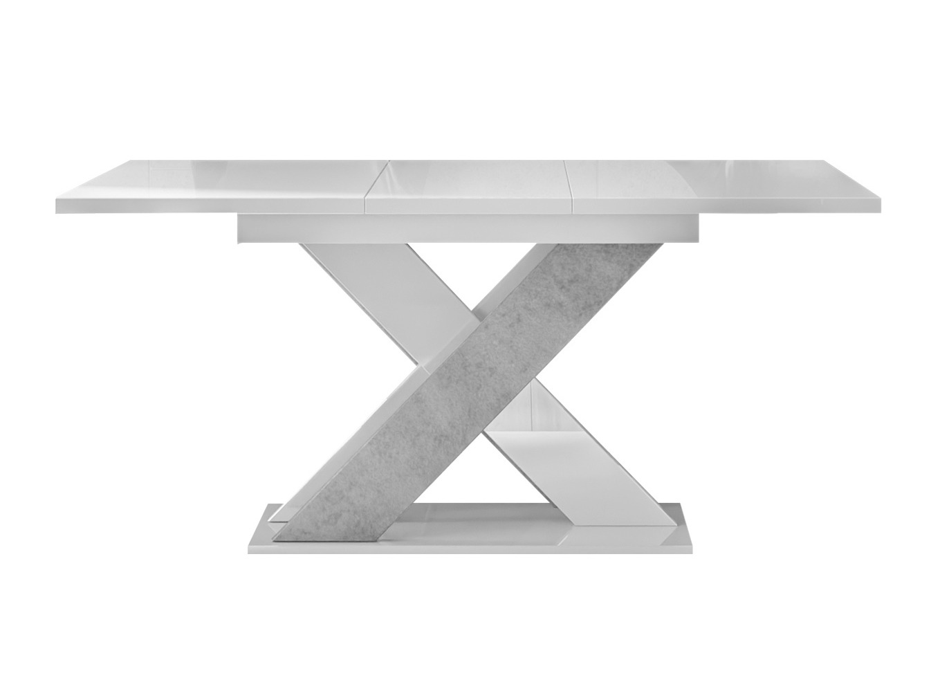 Tafel Goodyear 117 (Glanzend wit+ Beton)