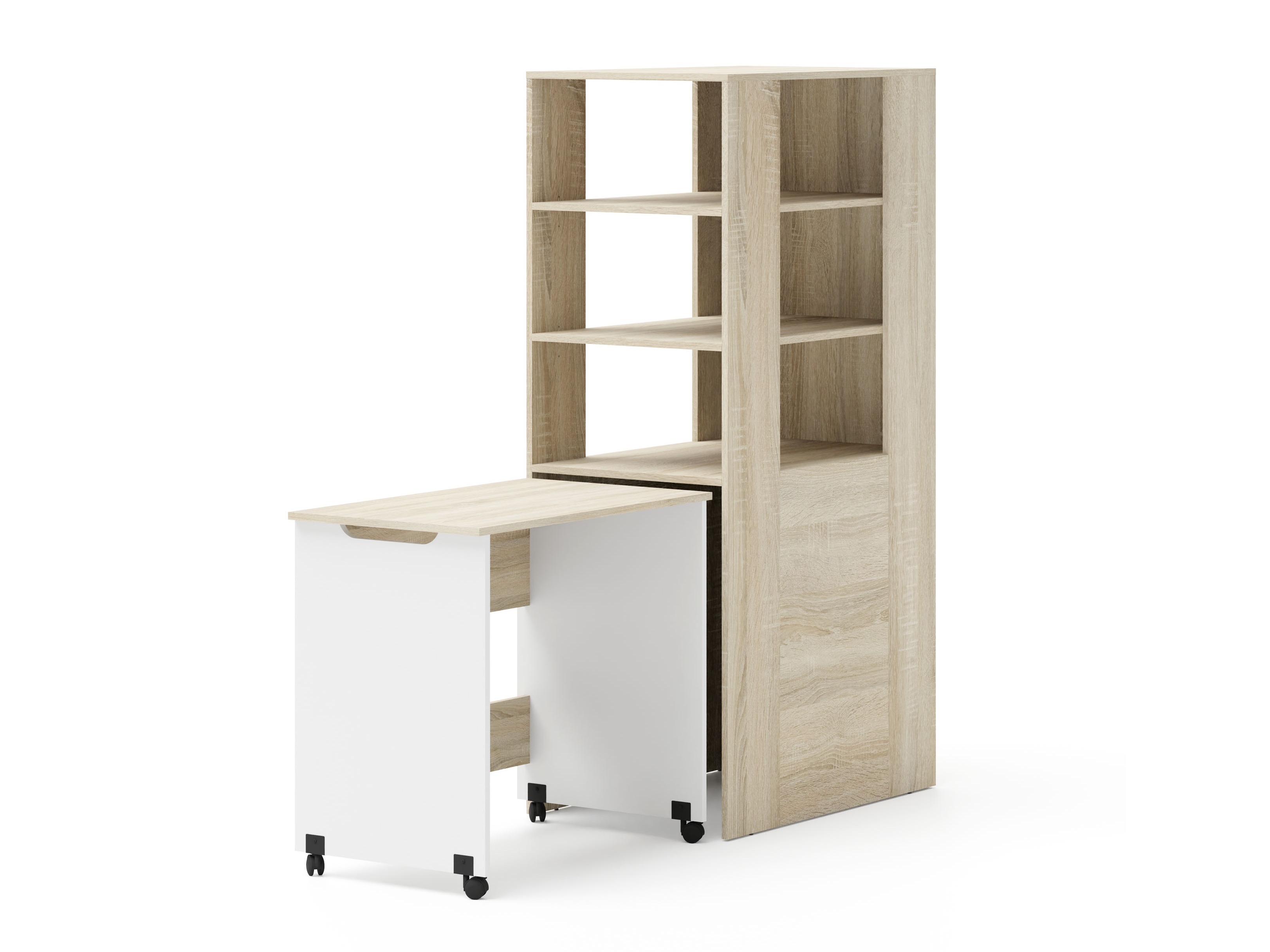 De reeks van de kinderkamer Elitenu 105 (Sonoma eik + Wit)