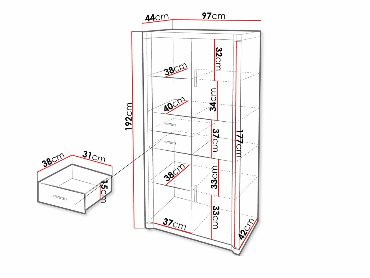 Boekenkast Lorelie 120 (Sonoma eik)