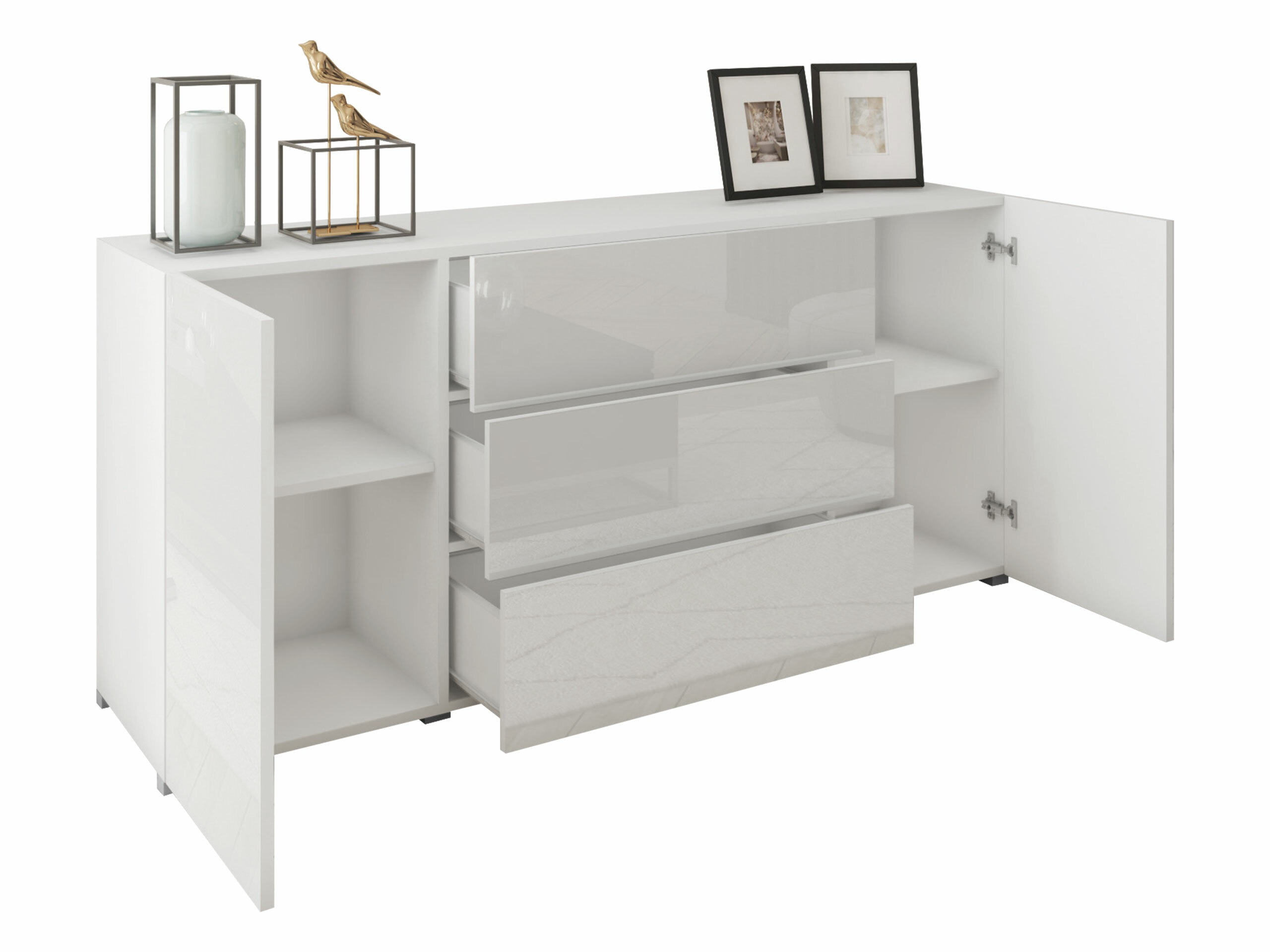 Ladekast Sarasota 191 (Wit + Wotan eik)