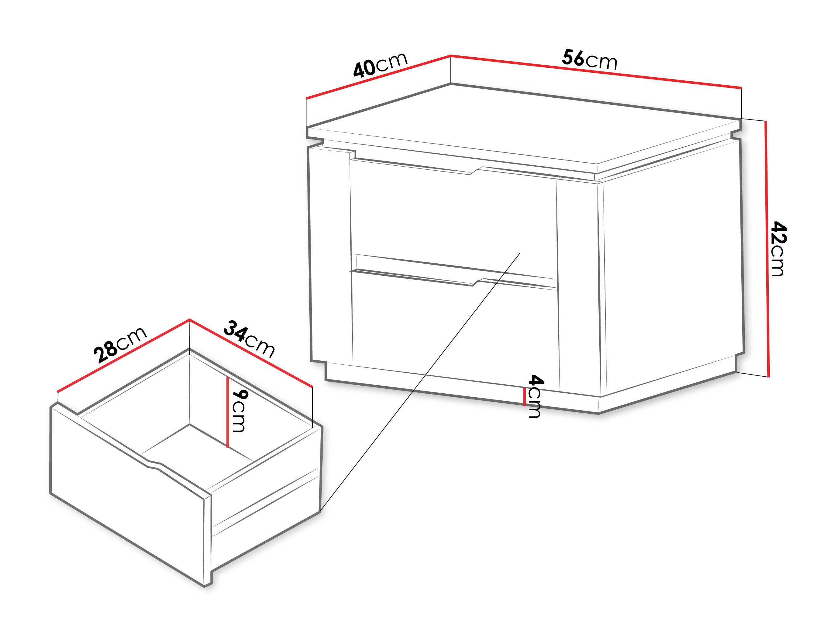 Nachtkastje Comfivo Elivelo 103