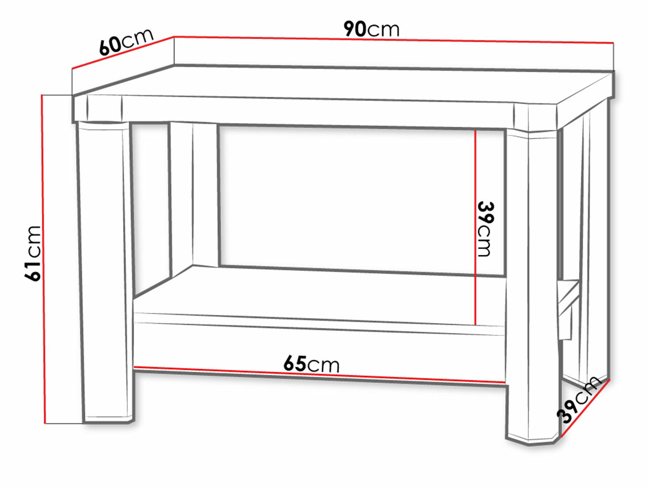 Salontafel Lorelie 113 (Sonoma eik)