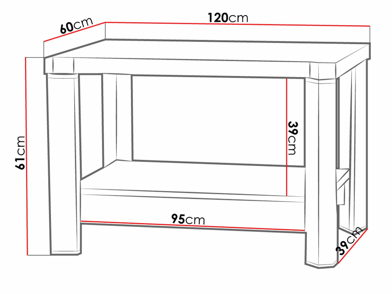 Salontafel Lorelie 114 (Sonoma eik)