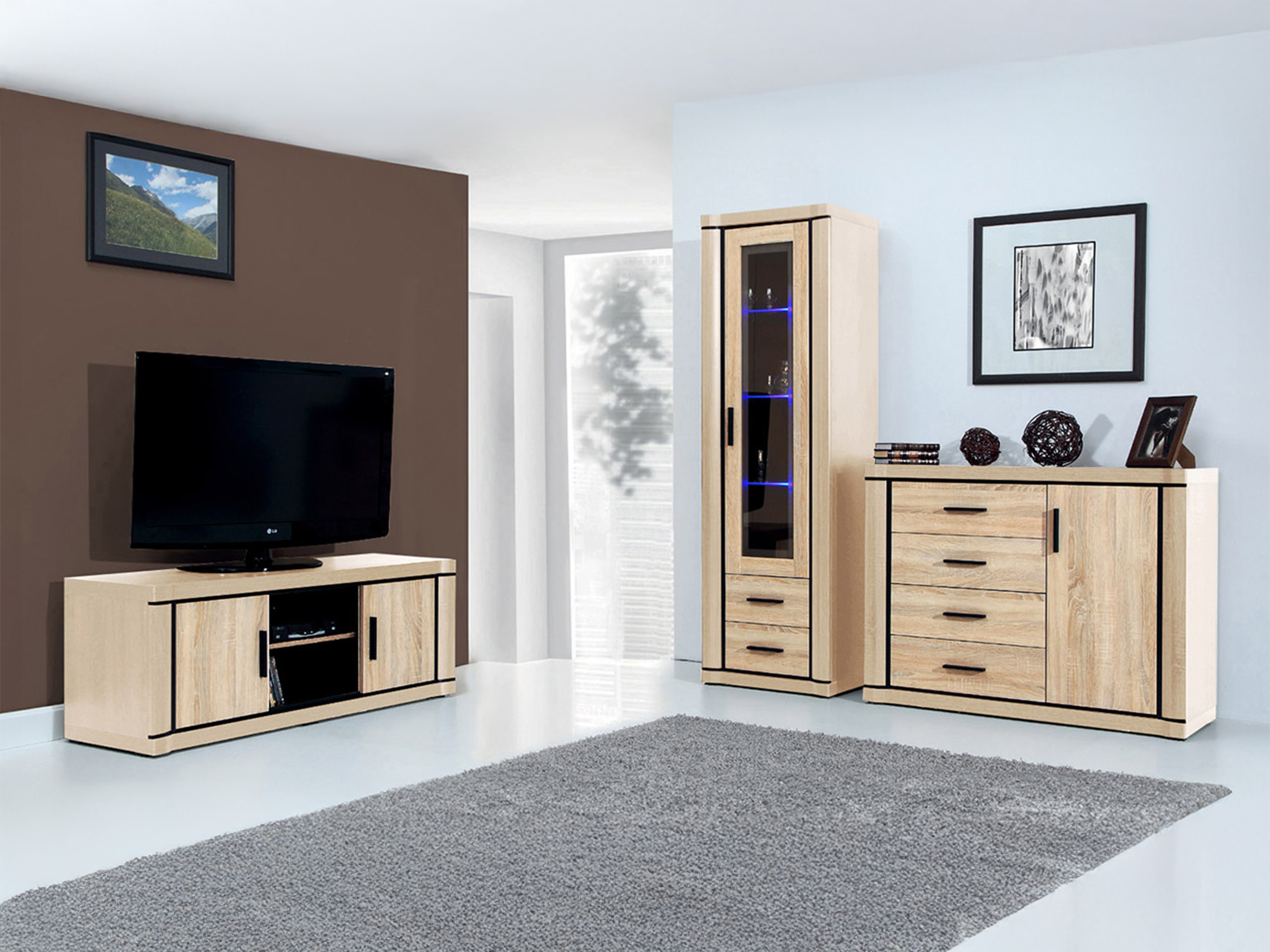 Woonkamerset Lorelie 122 (Sonoma eik)