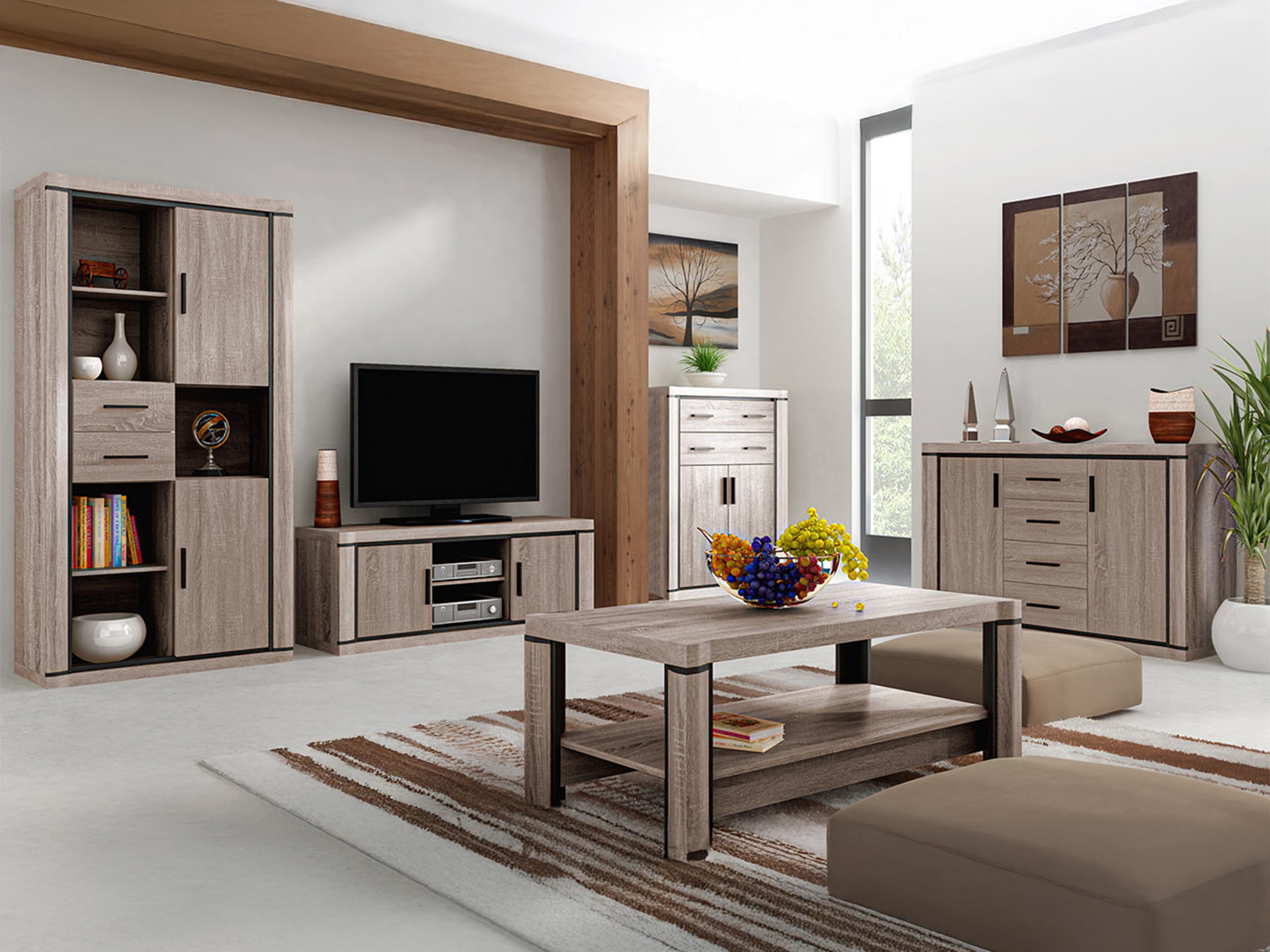 Woonkamerset Lorelie 124 (Truffel eiken)