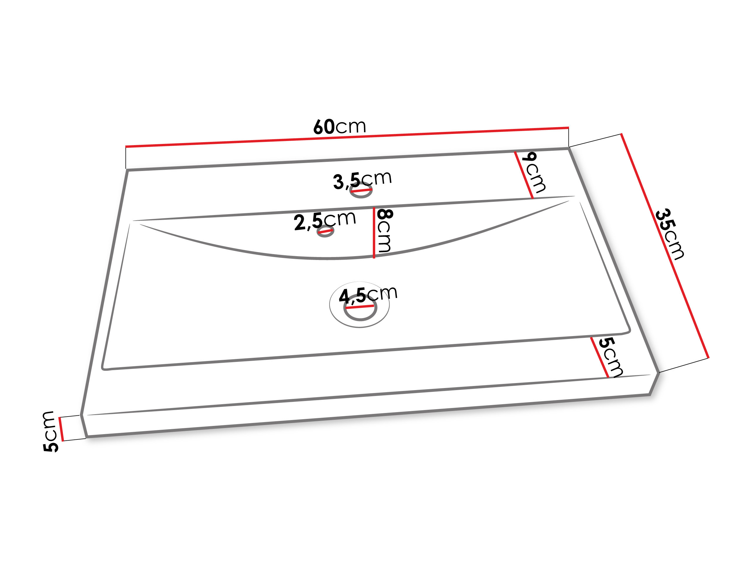 Badkamerset Sarasota 194 (Grafiet)