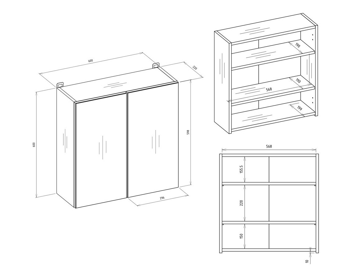 Badkamerspiegelkast Balelbo 101 (Kasjmier)