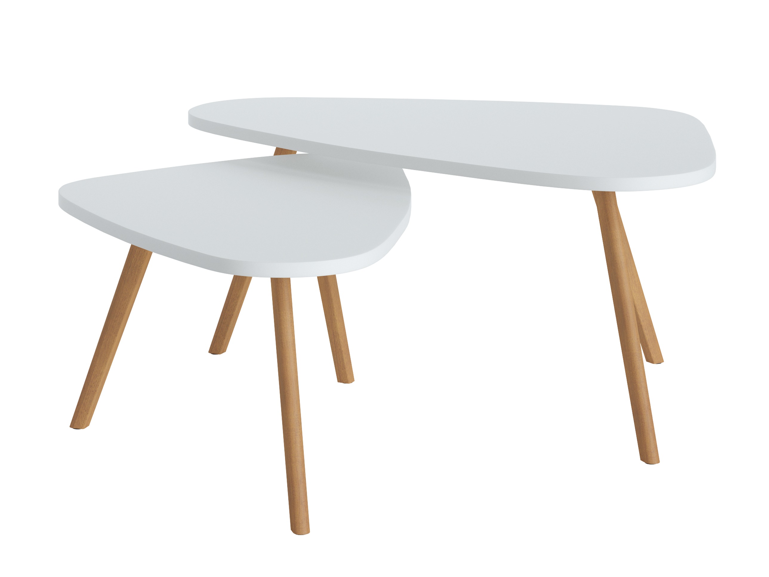 Salontafel set Ontario 202 (Wit + Eiken)