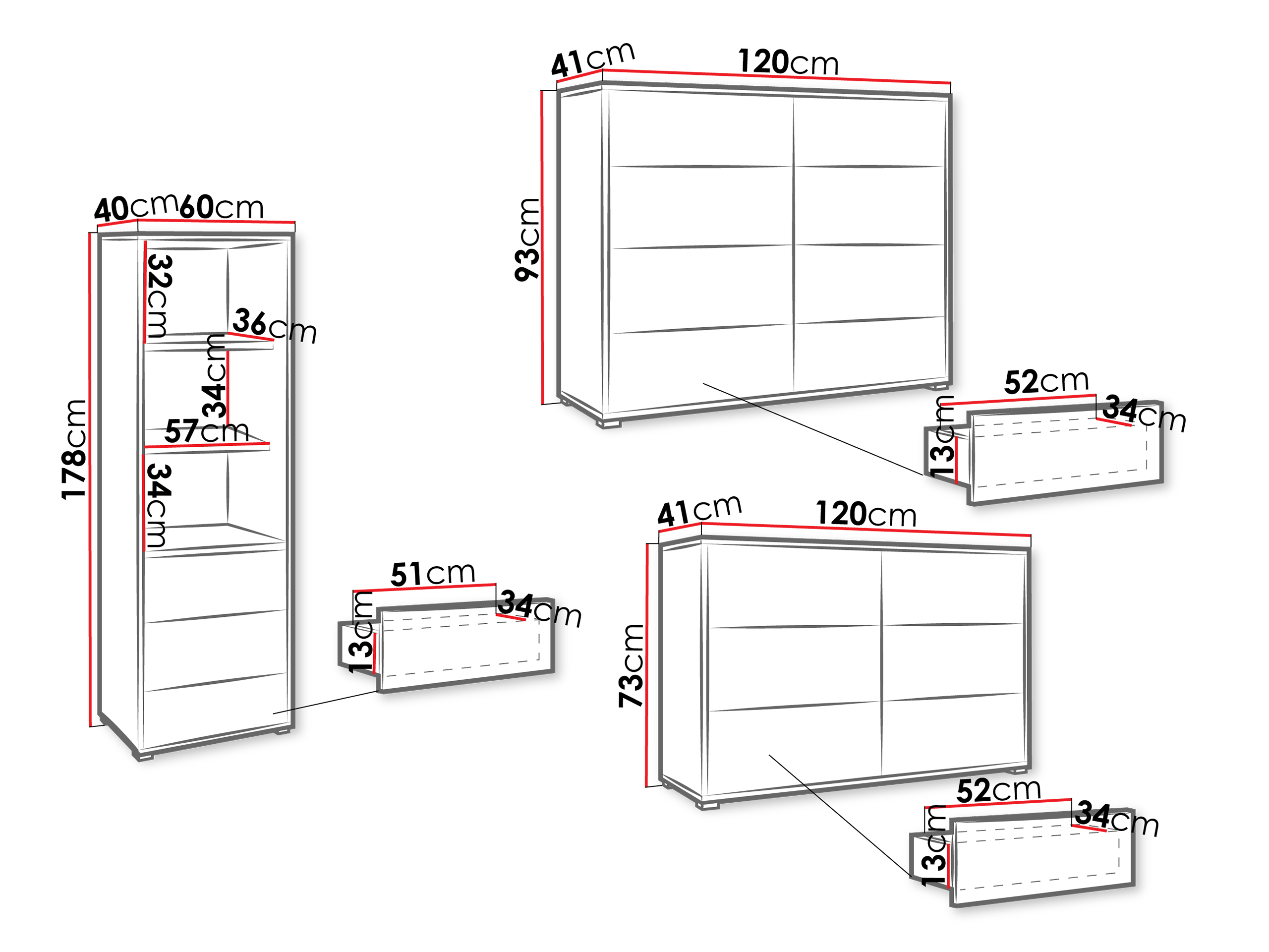 Woonkamerset Comfivo Fersoe 107 (Wit)