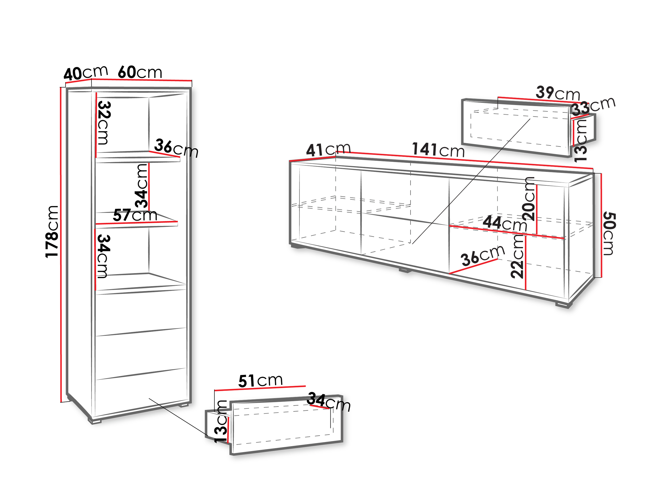 Woonkamerset Comfivo Tutela IV (Wit)