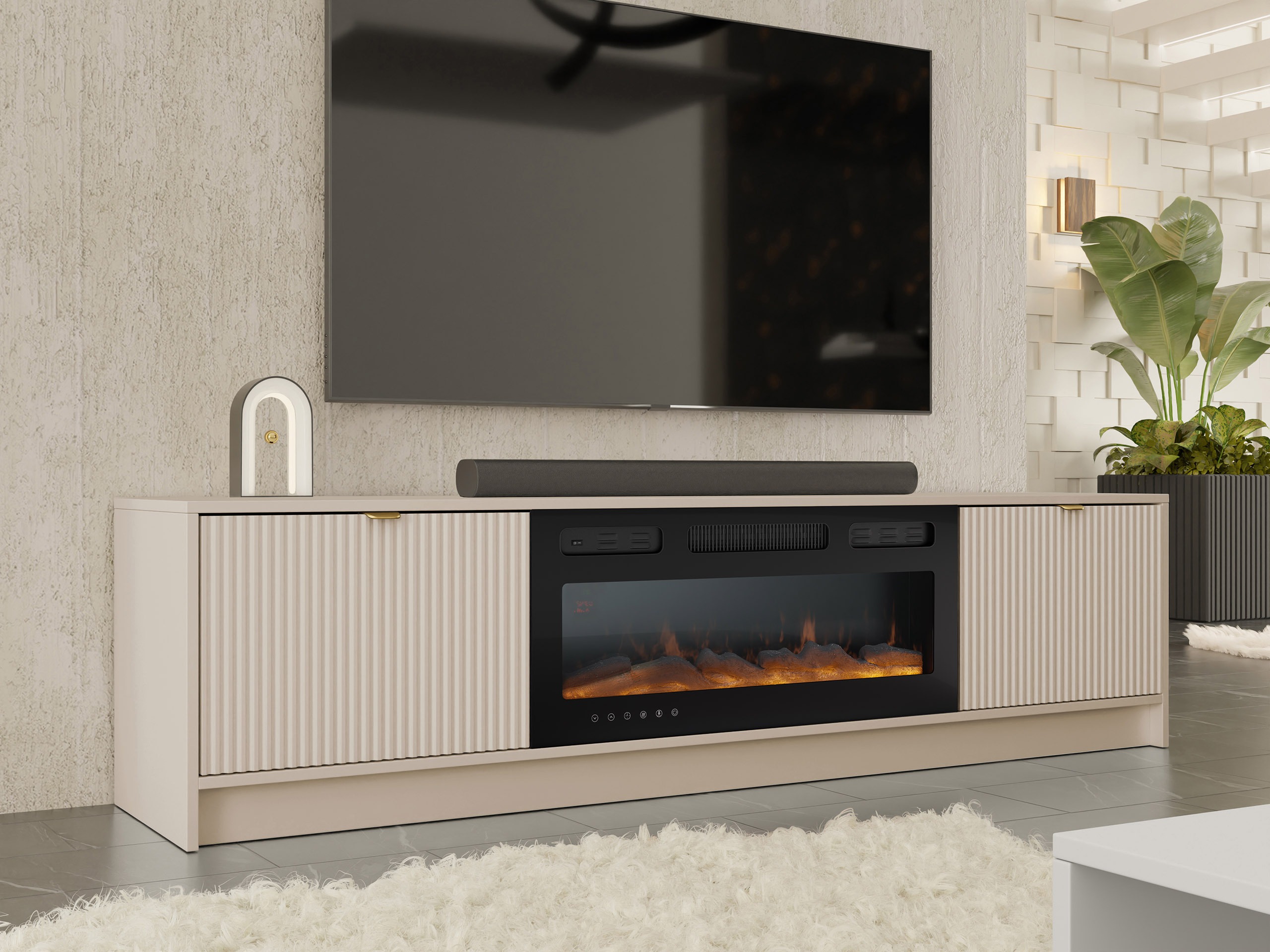 TV-meubel Comfivo Larmire 109 (Beige)