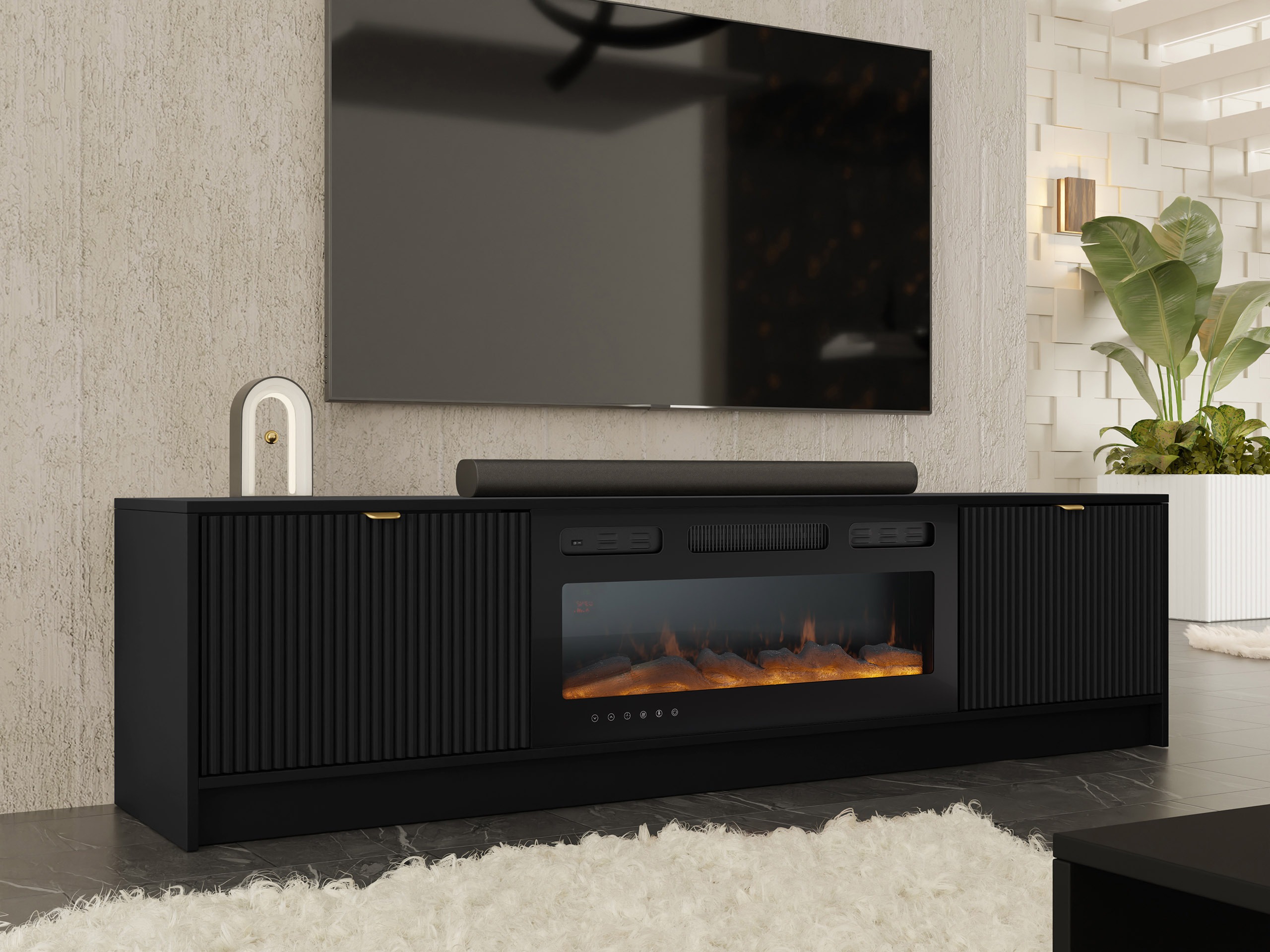 TV-meubel Comfivo Larmire 109 (Zwart)