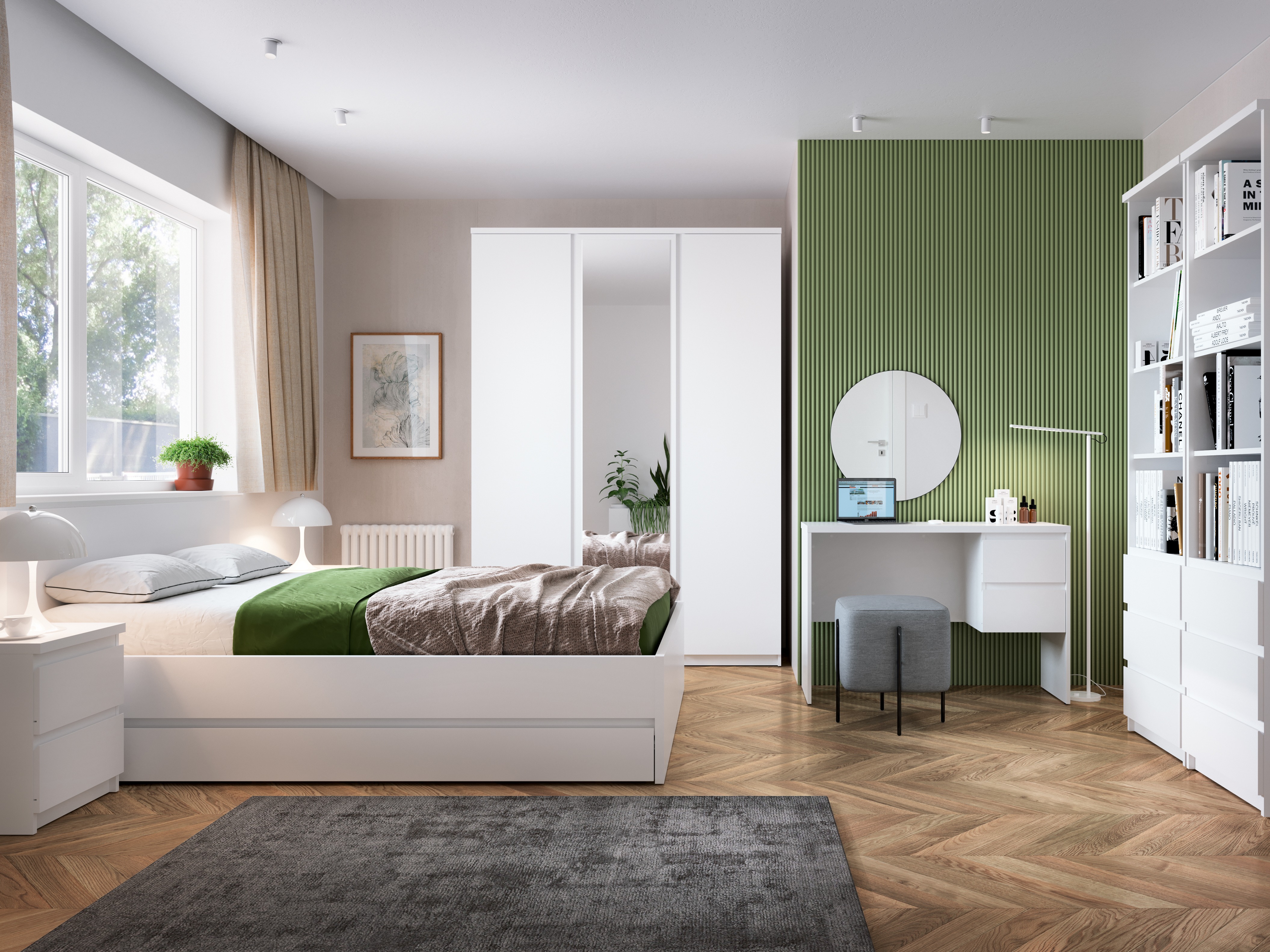 Bed Merfere 107 (Wit)