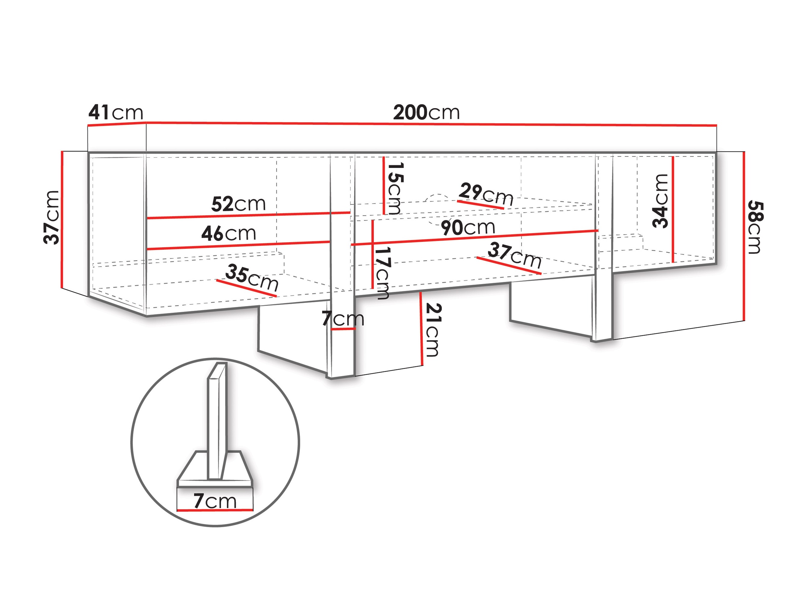TV-meubel Sorfloi 100