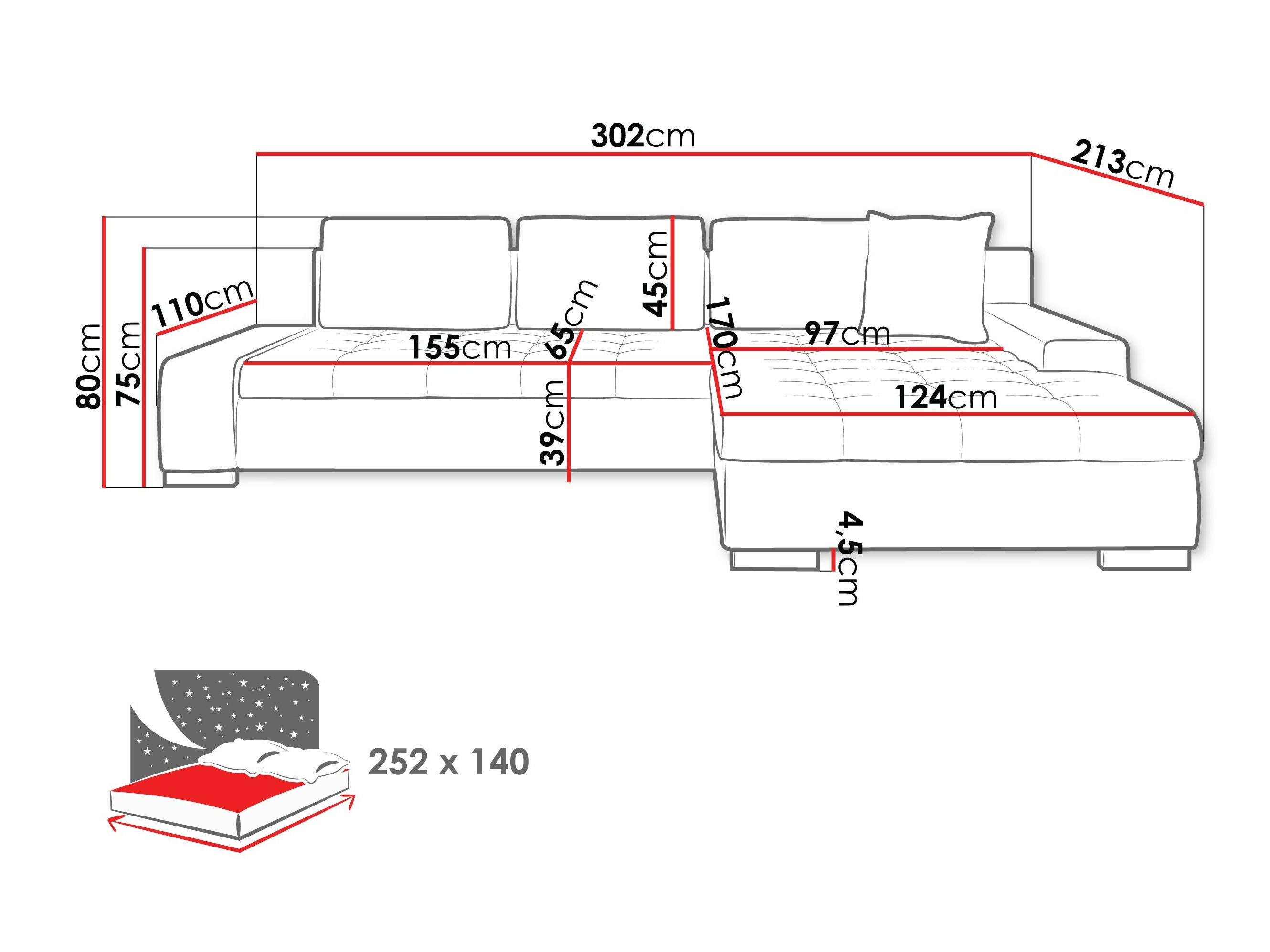 Hoekbank Comfivo Nitor II (Boucle Abriamo 04)