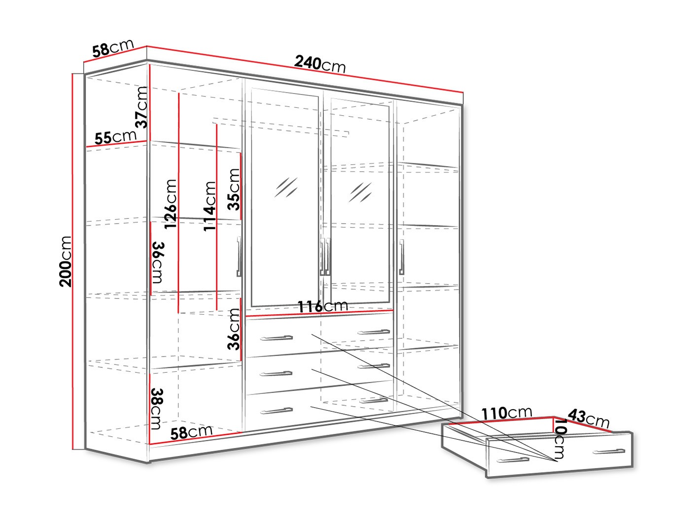 Kledingkast Dortivu III (Afwezig)