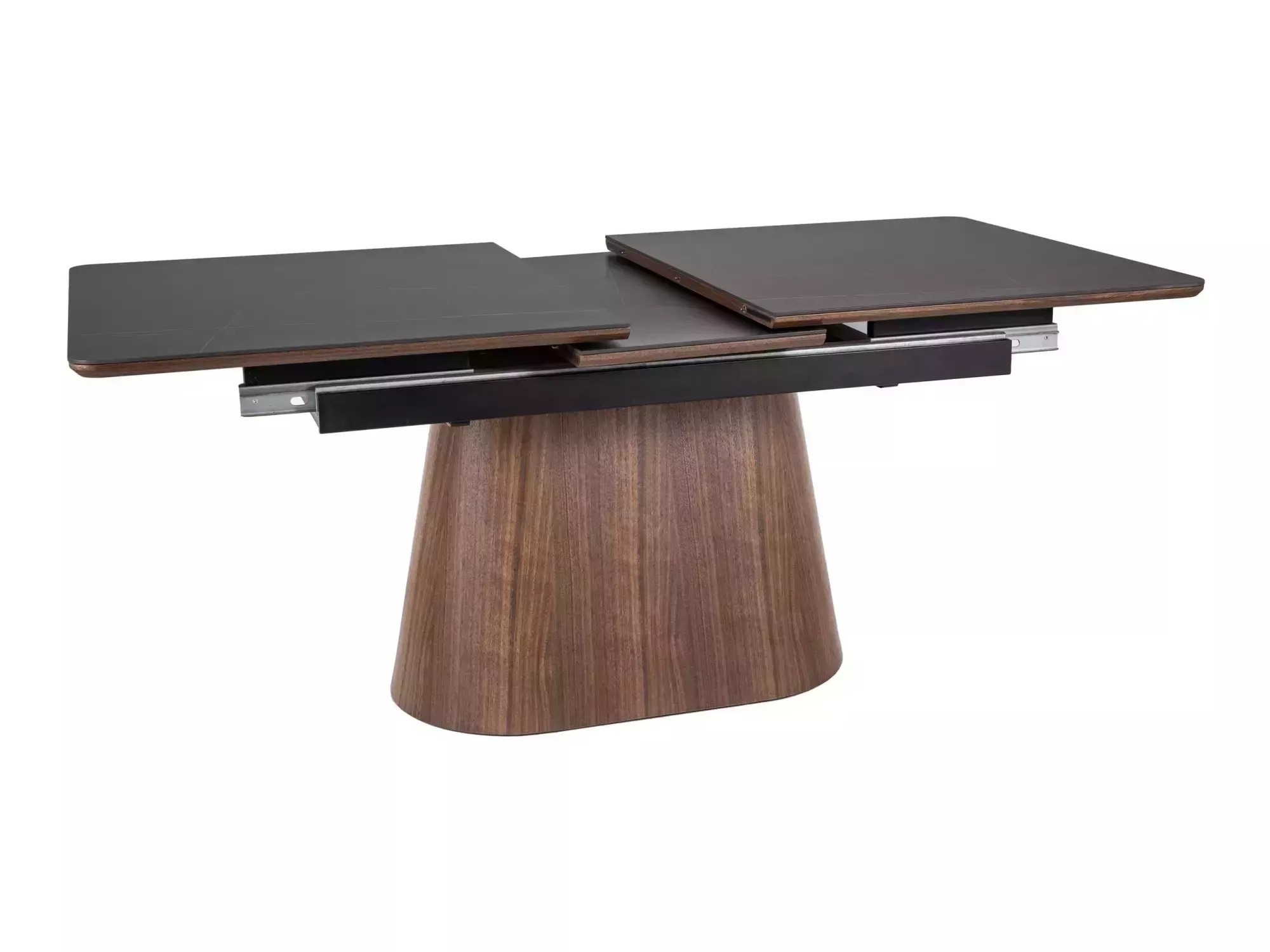 Tafel Detroit 932 (Zwart + Notenhout)