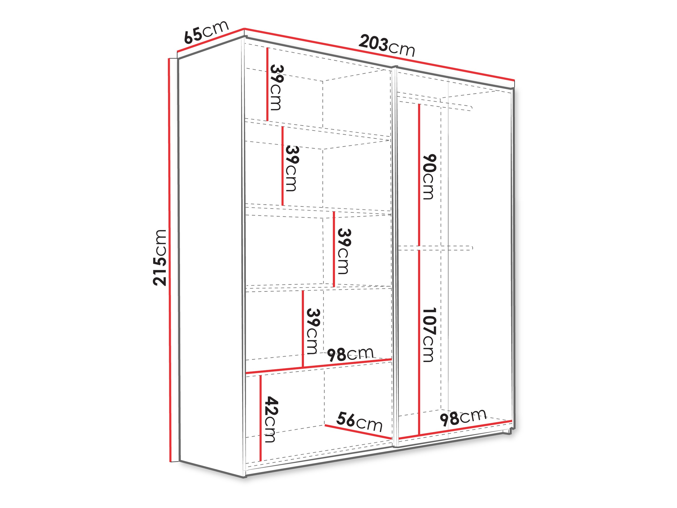 Kledingkast Honolulu 267
