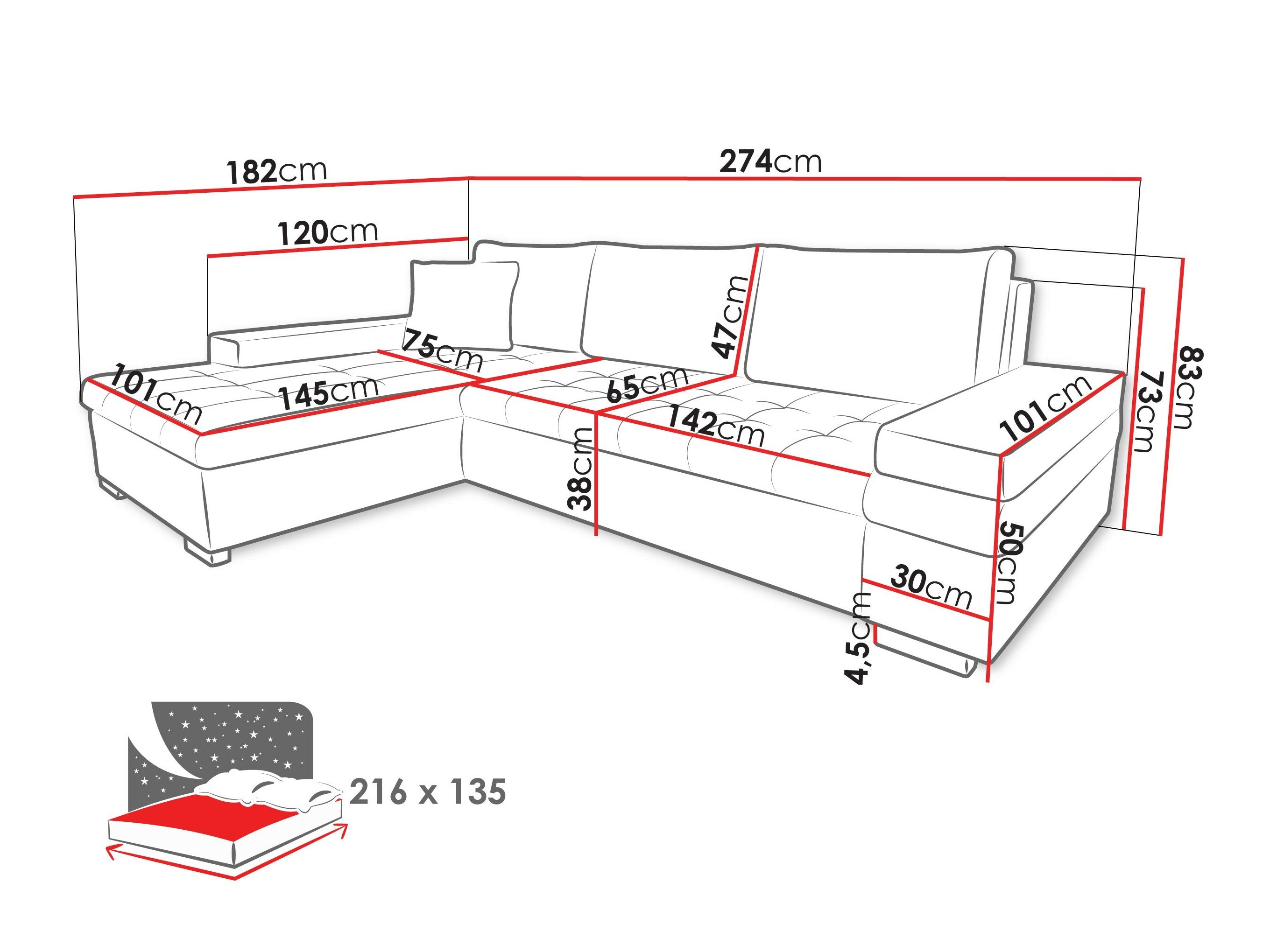 Hoekbank Comfivo Olivetum III (Magic Velvet 2216 + Magic Velvet 2216 + Magic Velvet 2217)